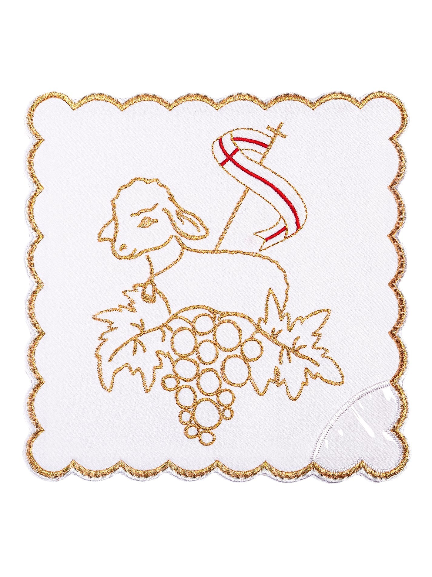 Linge d'autel brodé avec le motif de l'Agneau de Dieu KK/127 - CHASUBLES.FR