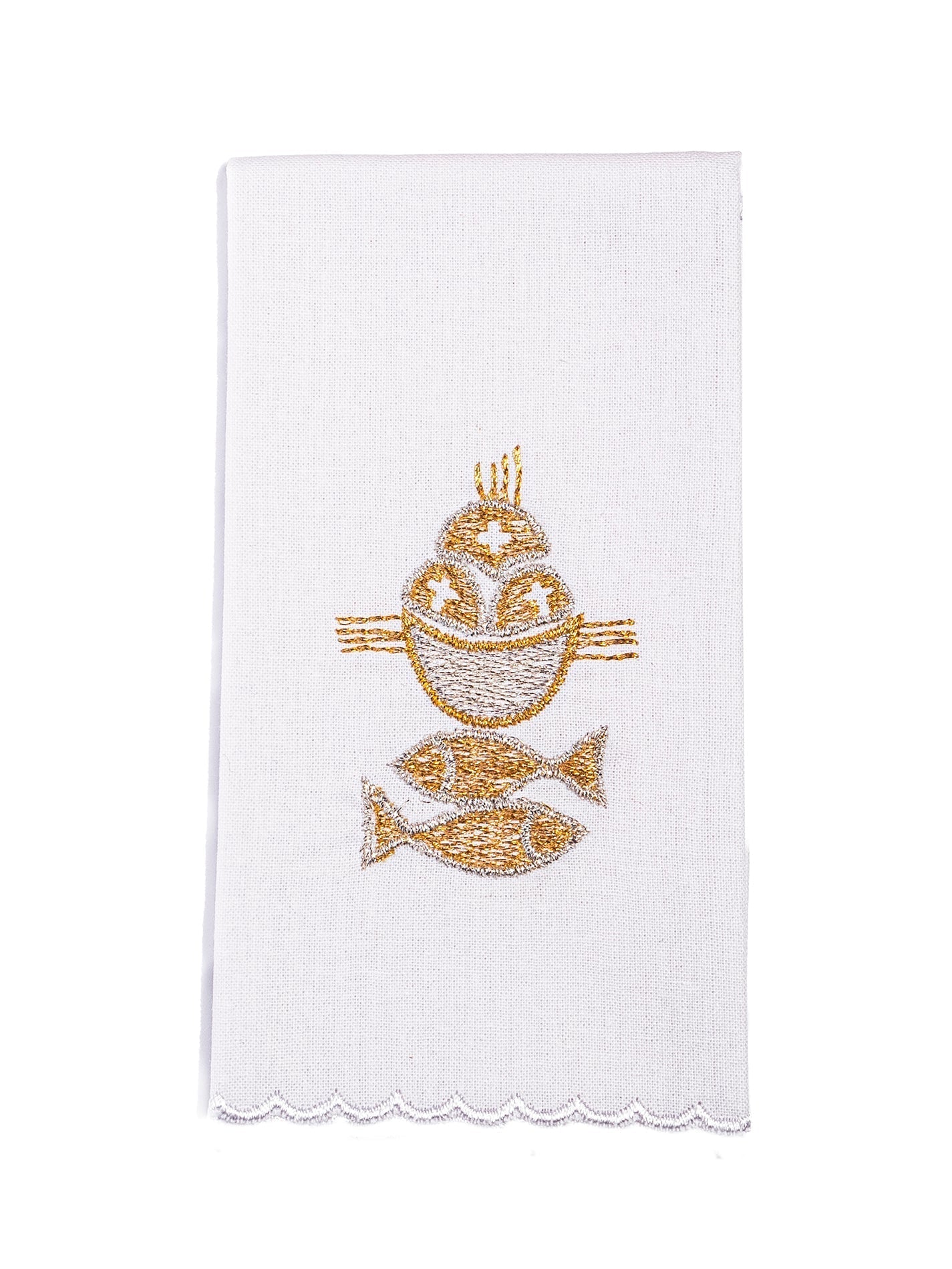 Linge d'autel brodé avec le motif des poissons KK/018 - CHASUBLES.FR