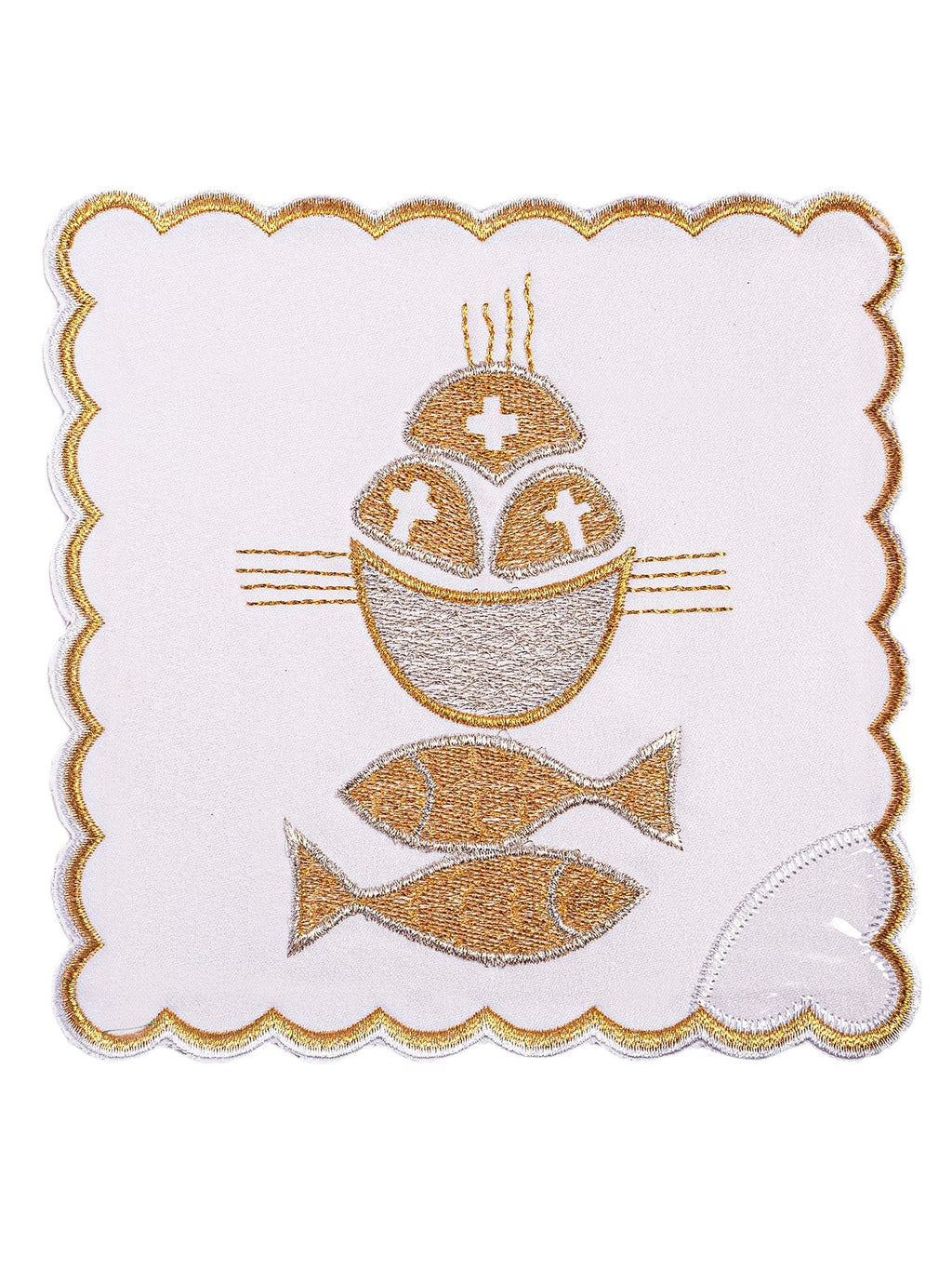Linge d'autel brodé avec le motif des poissons KK/018 - CHASUBLES.FR