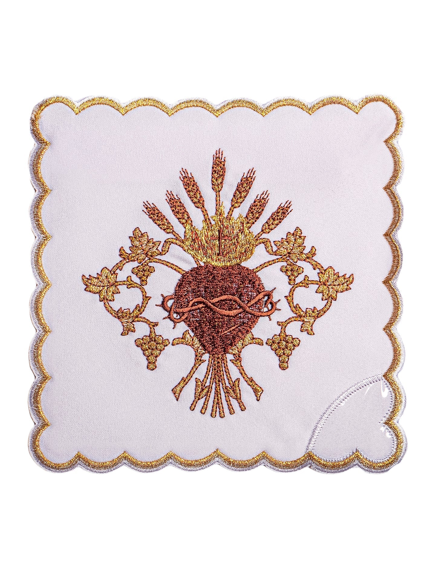 Linge d'autel brodé avec le motif du Sacré - Cœur de Jésus KK/167 - CHASUBLES.FR