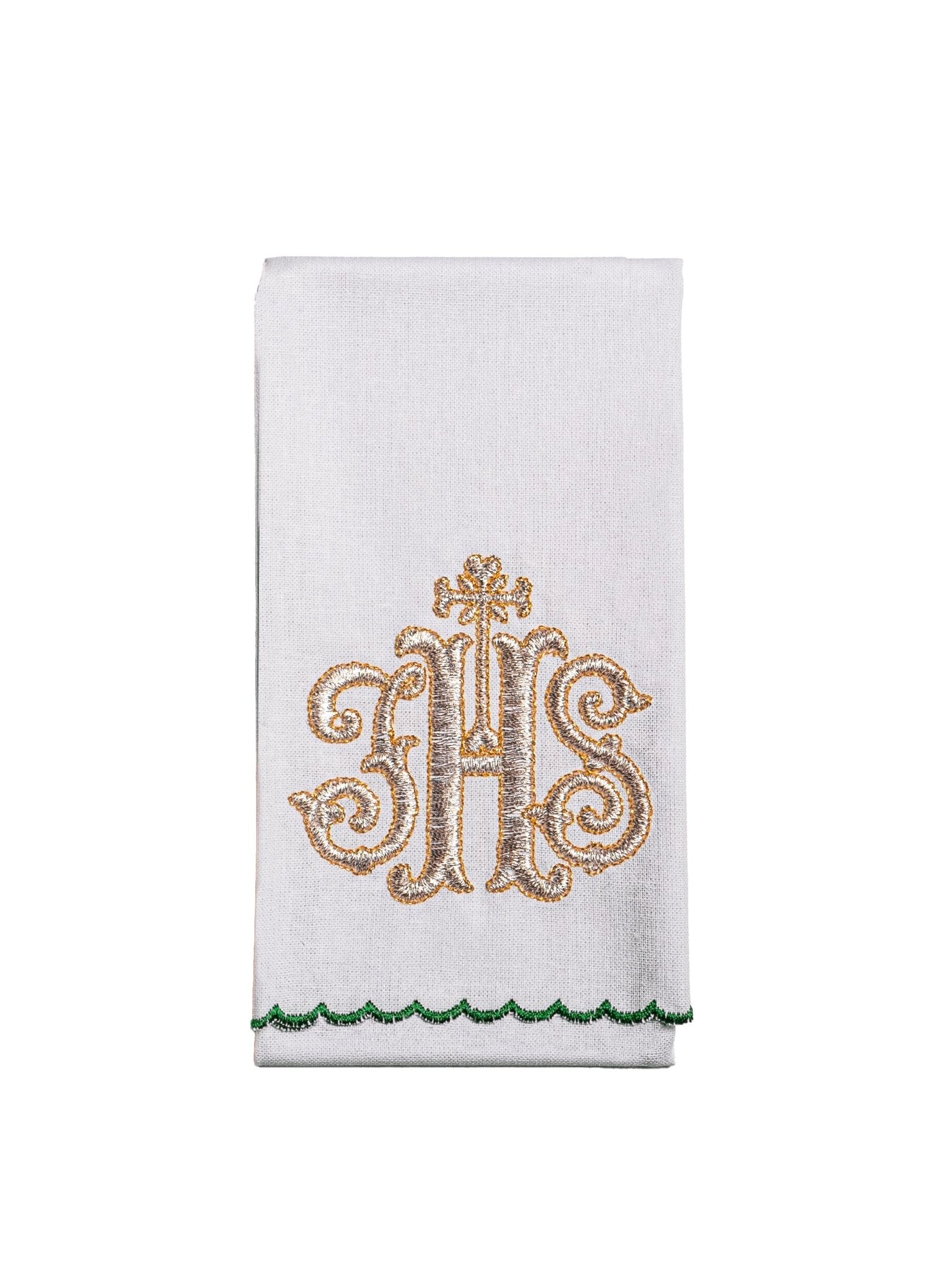 Linge d'autel brodé avec le motif IHS violet KK/072/03 - CHASUBLES.FR