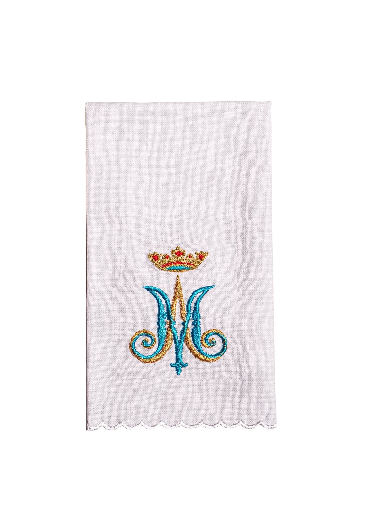 Linge d'autel brodé avec le motif marial KK/164 - CHASUBLES.FR