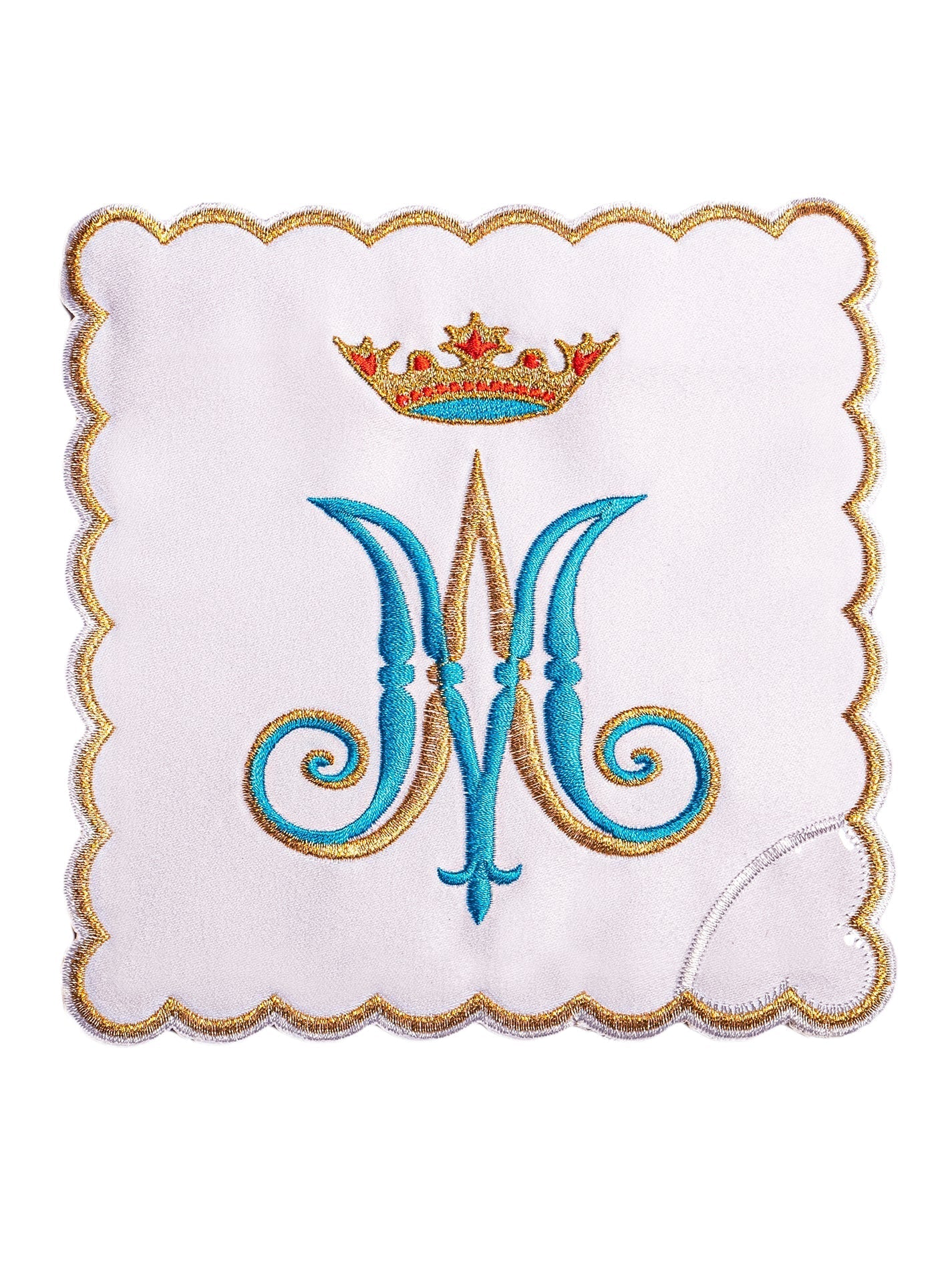 Linge d'autel brodé avec le motif marial KK/164 - CHASUBLES.FR