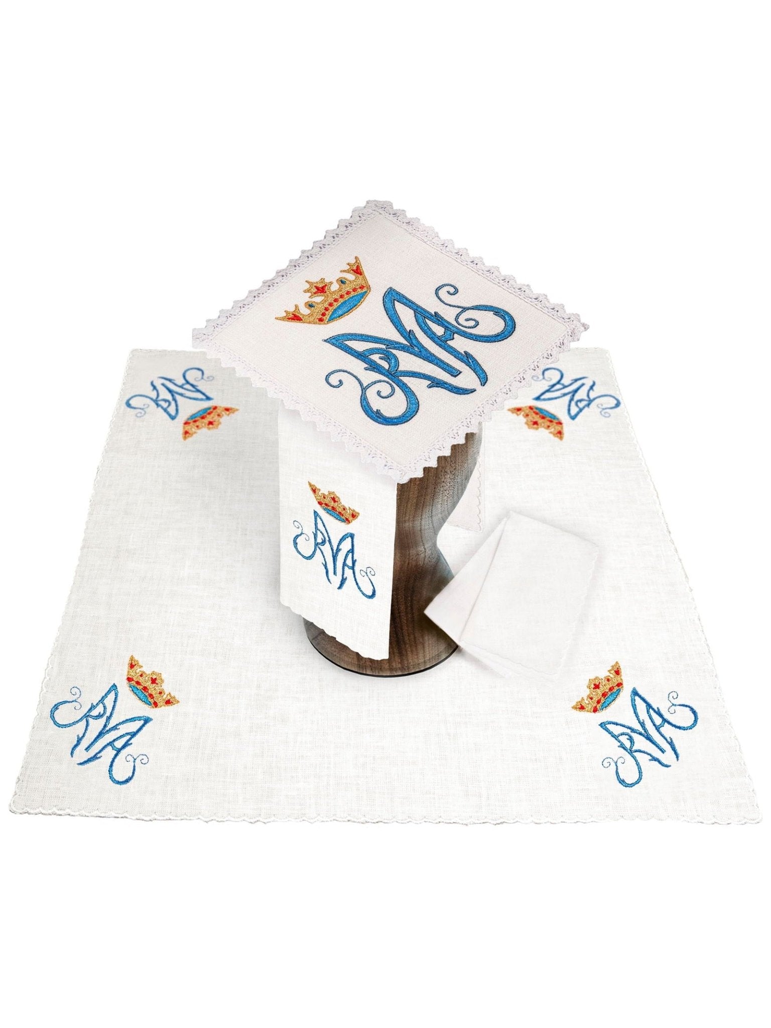 Linge d'autel brodé avec le symbole marial KKL/003/C1 - CHASUBLES.FR