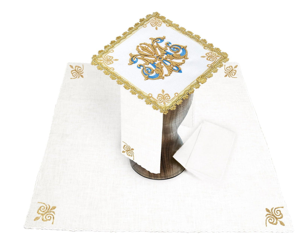 Linge d'autel brodé avec le symbole marial HA/5014 - CHASUBLES.FR