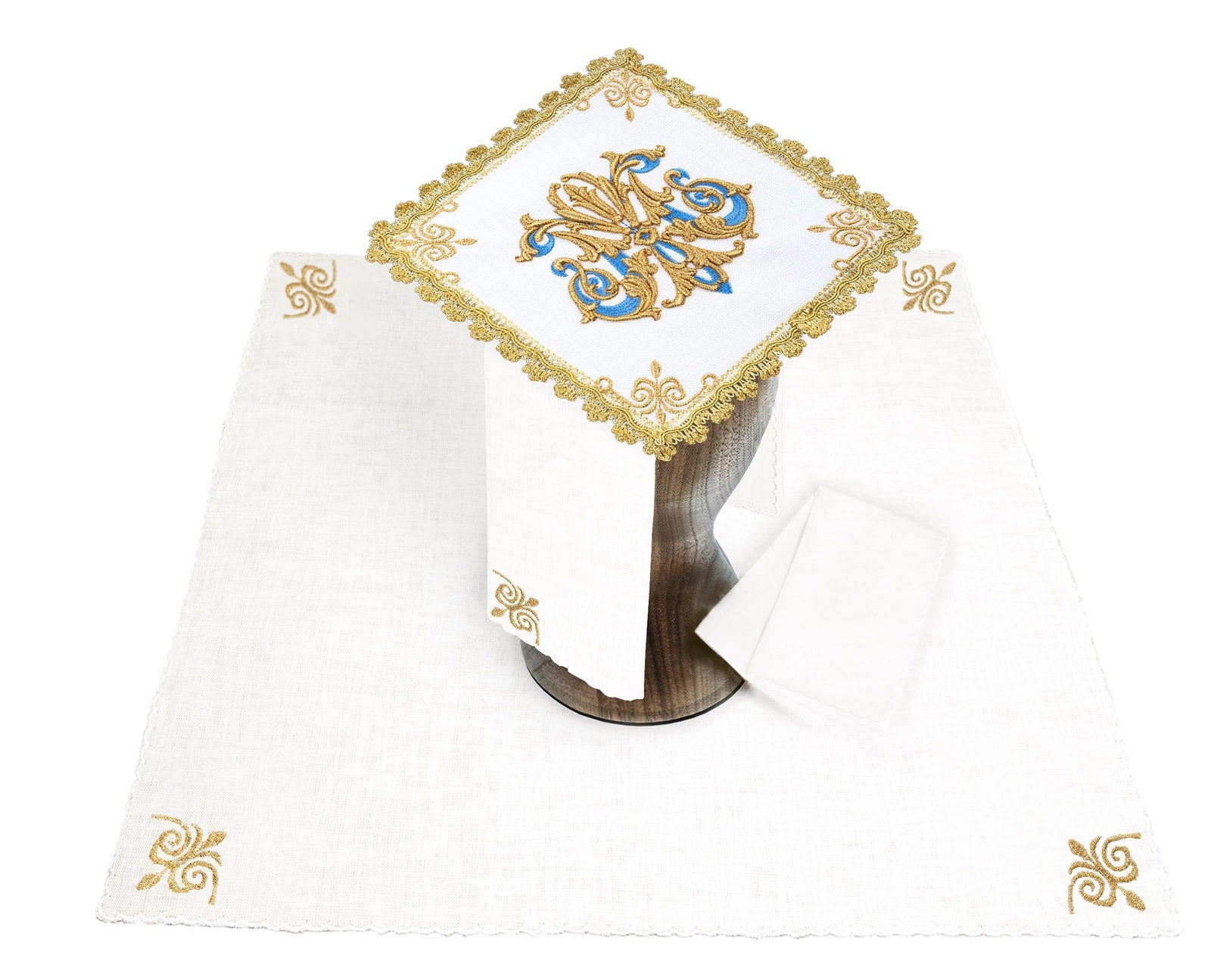 Linge d'autel brodé avec le symbole marial HA/5014 - CHASUBLES.FR