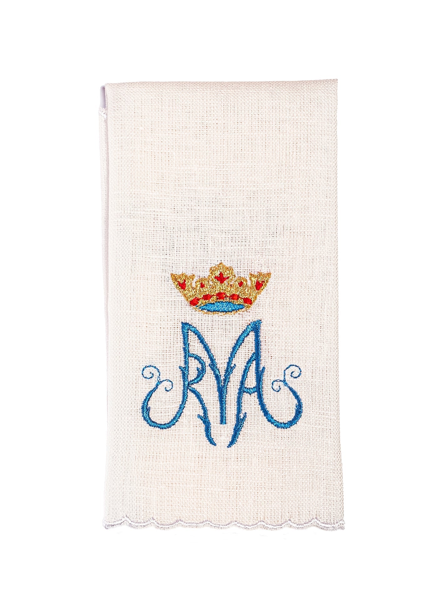 Linge d'autel brodé avec le symbole marial KKL/003/C1 - CHASUBLES.FR