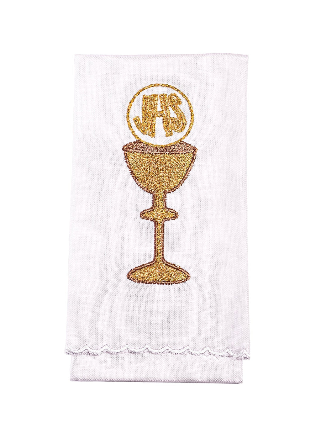 Linge d'autel brodé avec un motif de calice KK/058 - CHASUBLES.FR