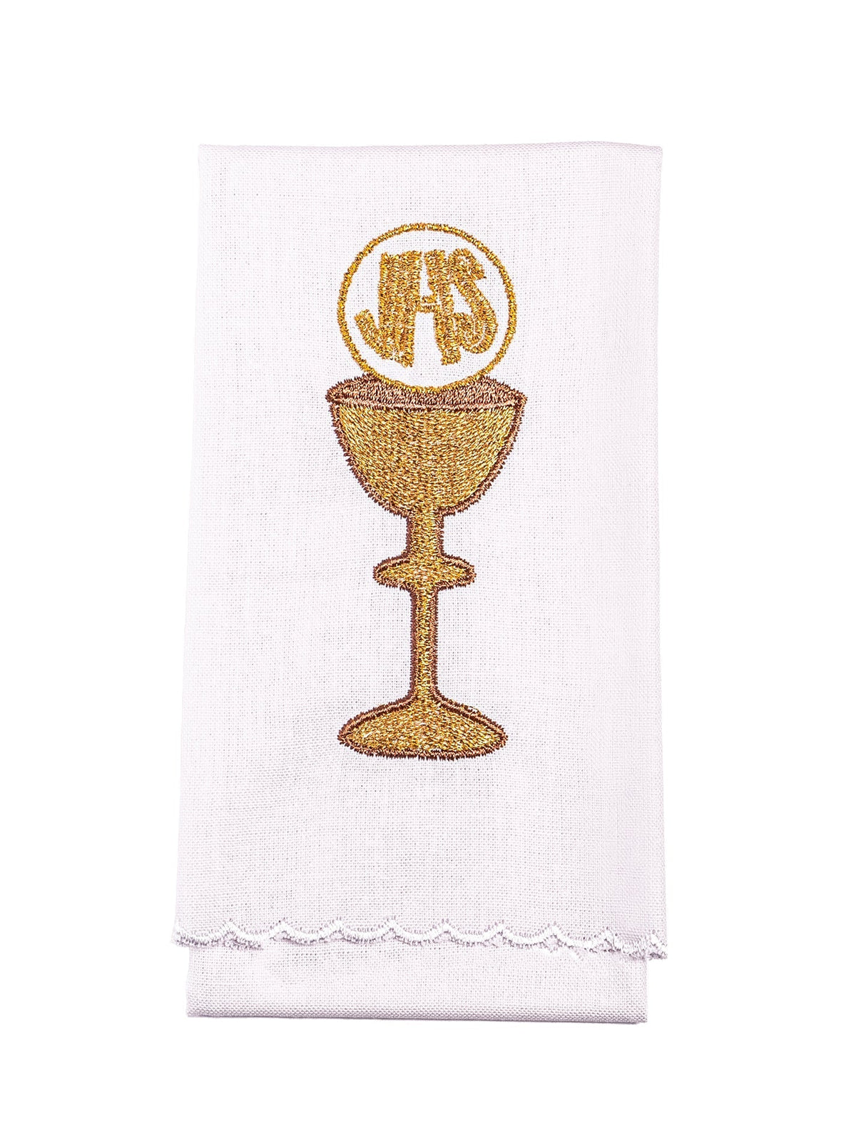 Linge d'autel brodé avec un motif de calice KK/058 - CHASUBLES.FR