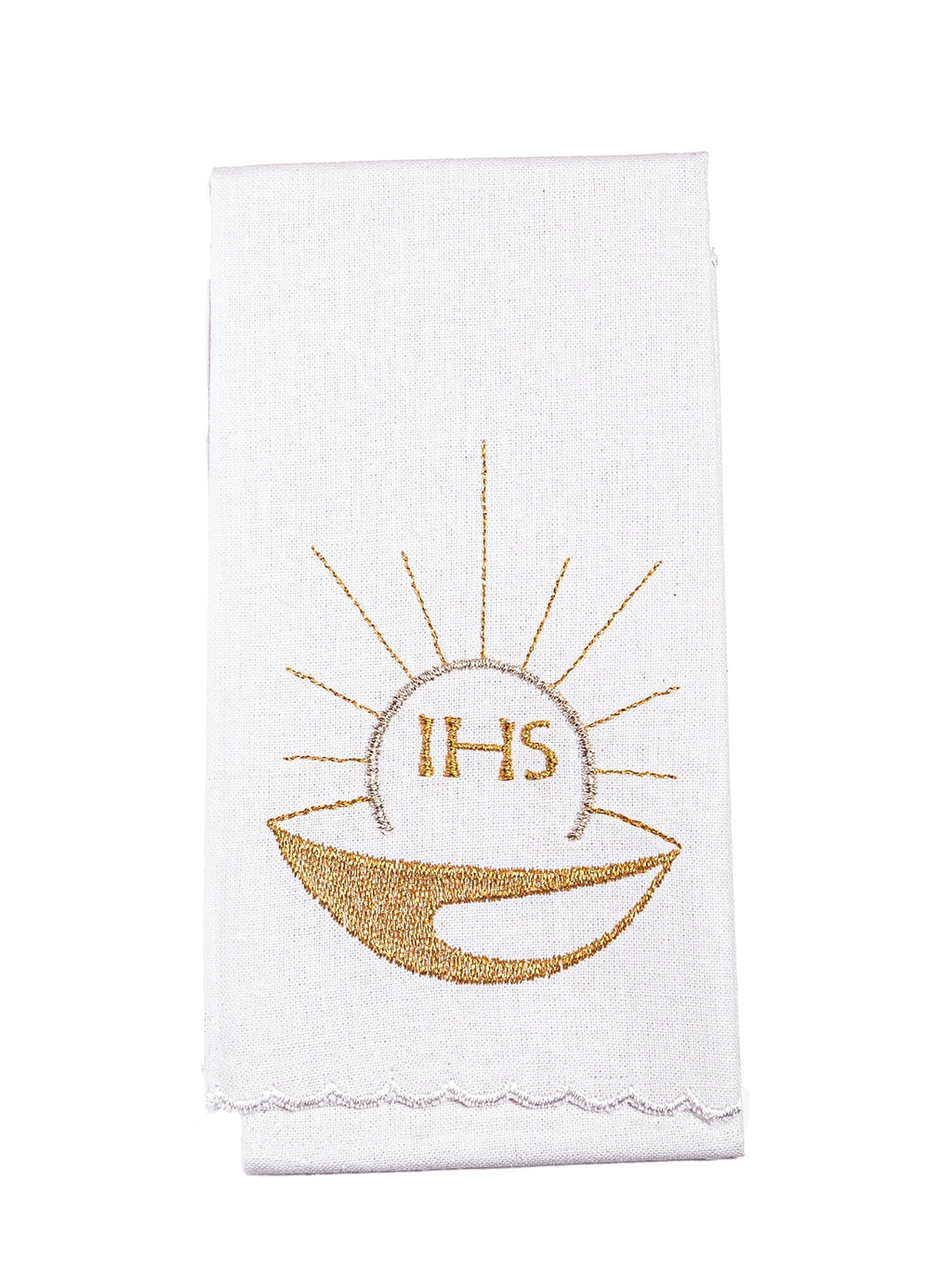 Linge d'autel brodé avec un motif de calice eucharistique KK/046 - CHASUBLES.FR
