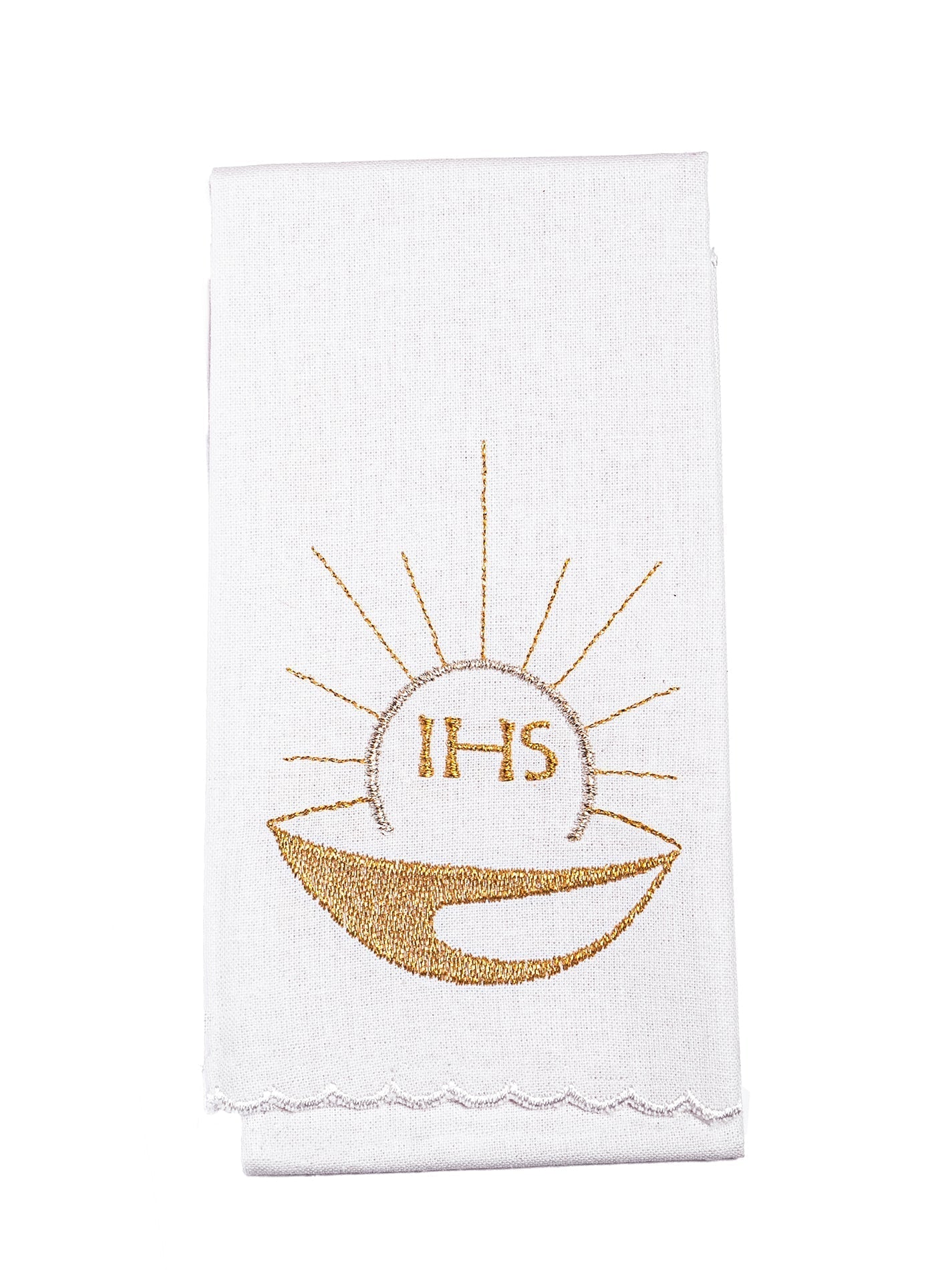 Linge d'autel brodé avec un motif de calice eucharistique KK/046 - CHASUBLES.FR