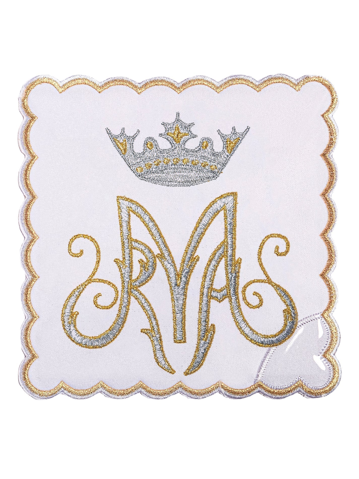 Linge d'autel brodé avec un motif marial coloré KK/003/C2 - CHASUBLES.FR