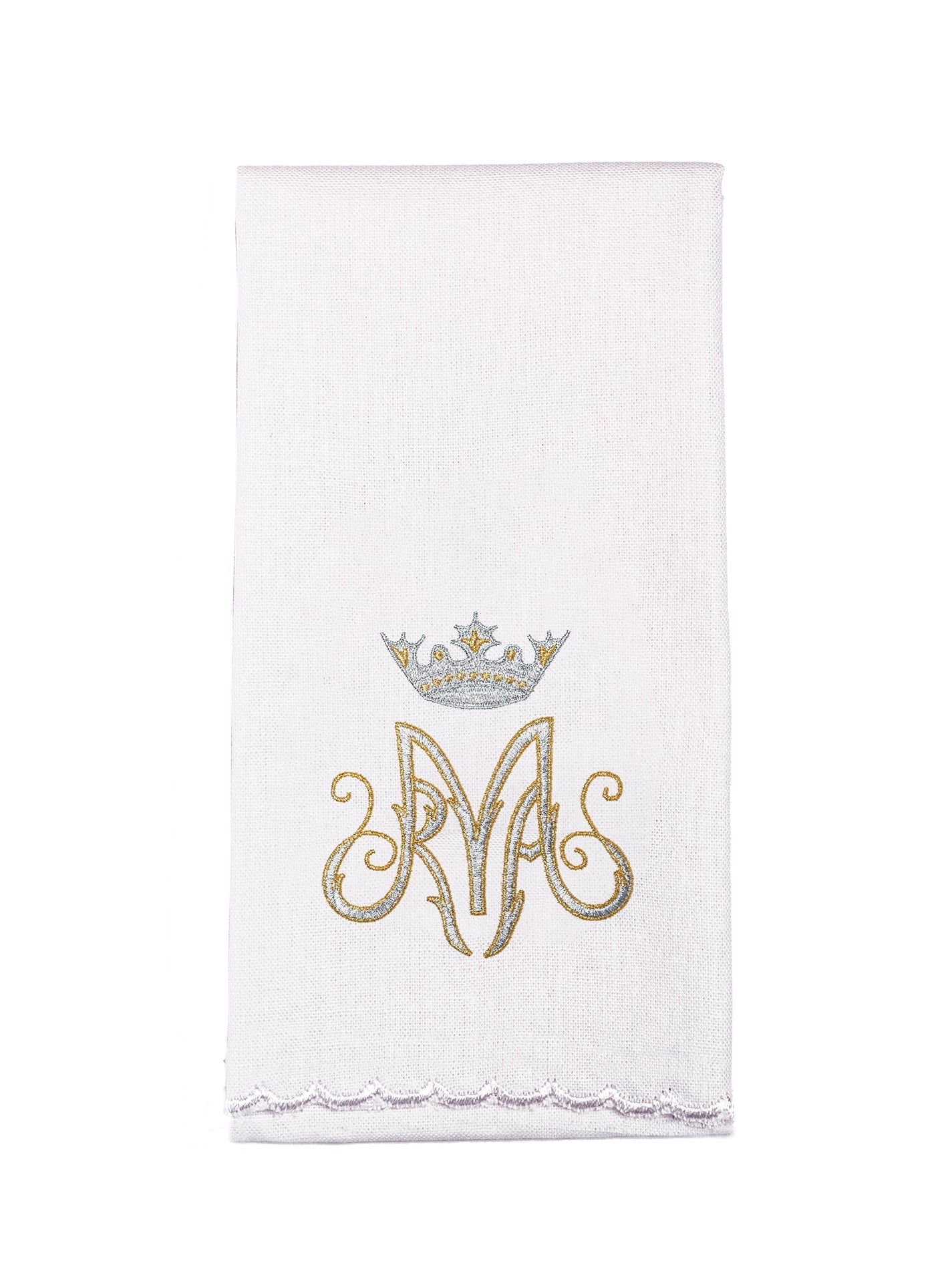 Linge d'autel brodé avec un motif marial coloré KK/003/C2 - CHASUBLES.FR