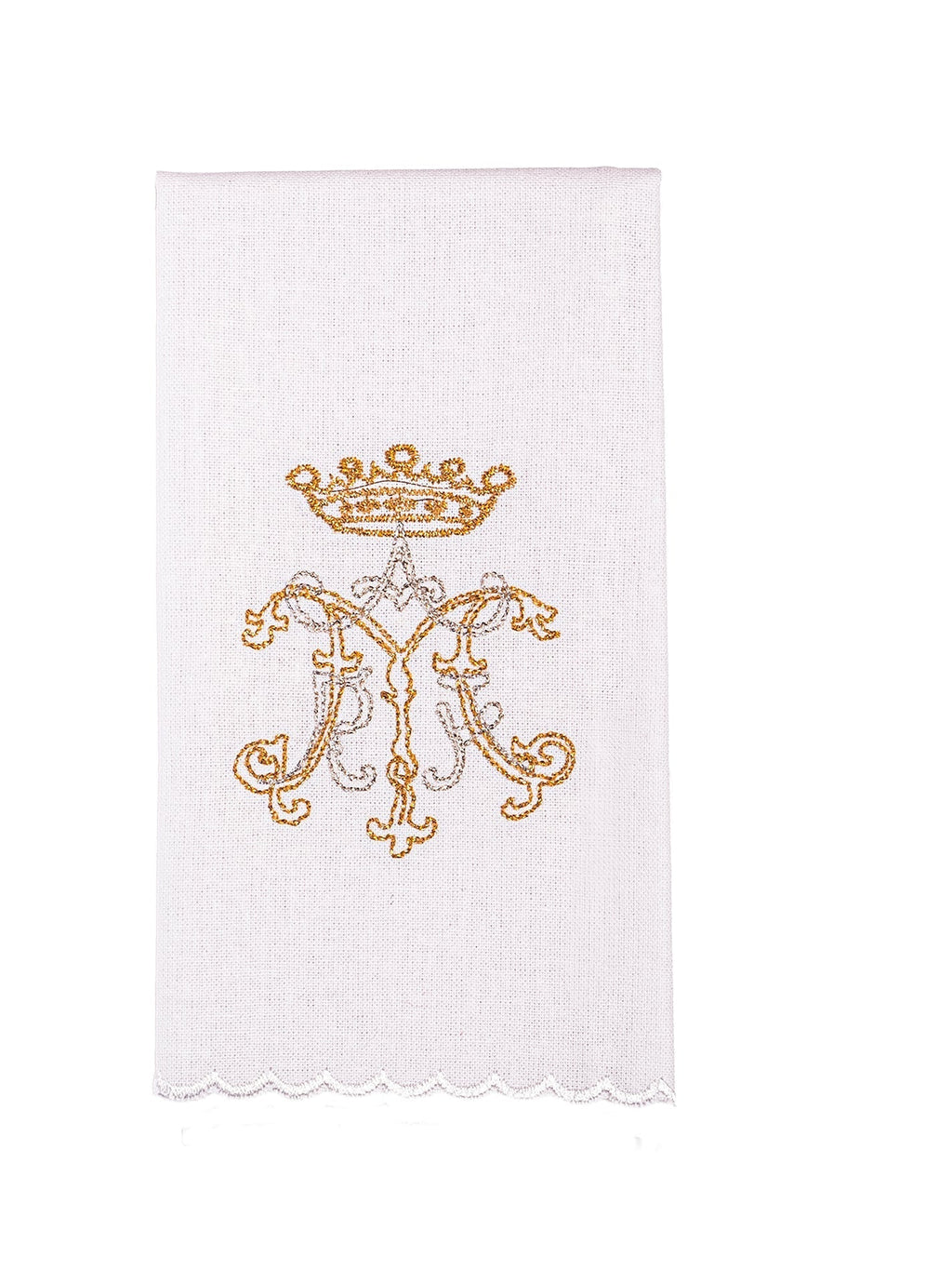 Linge d'autel brodé avec un motif marial coloré KK/020 - CHASUBLES.FR