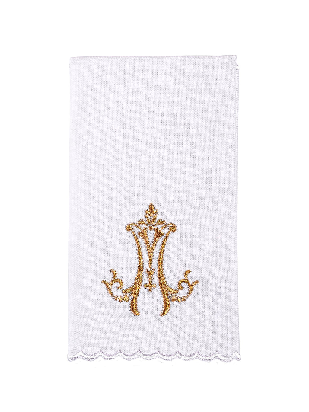 Linge d'autel brodé avec un motif marial coloré KK/077 - CHASUBLES.FR
