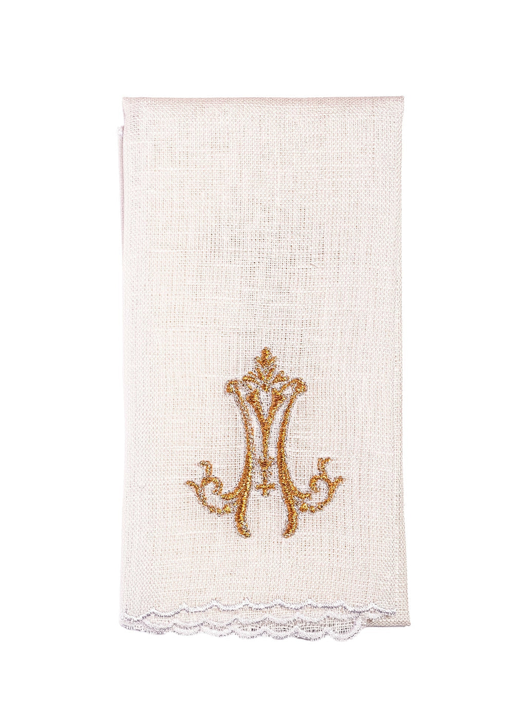 Linge d'autel brodé avec un motif marial richement décoré KKL/077 - CHASUBLES.FR