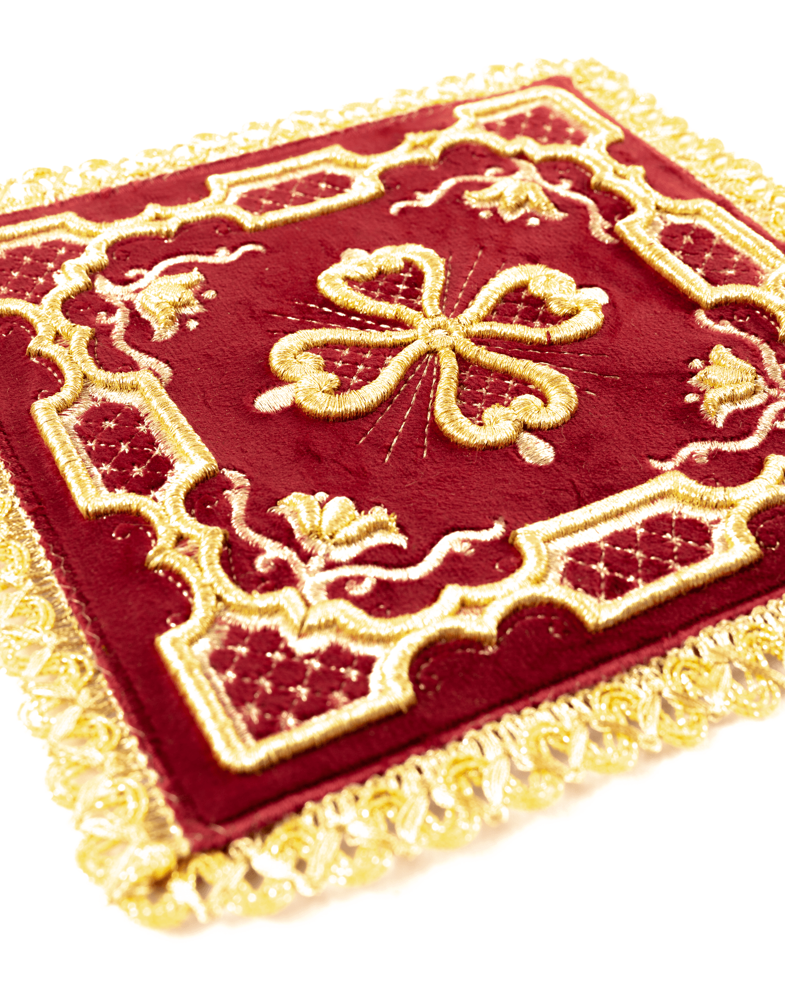 Linge d’autel brodé en velours rouge KDT/5035/02/W - CHASUBLES.FR