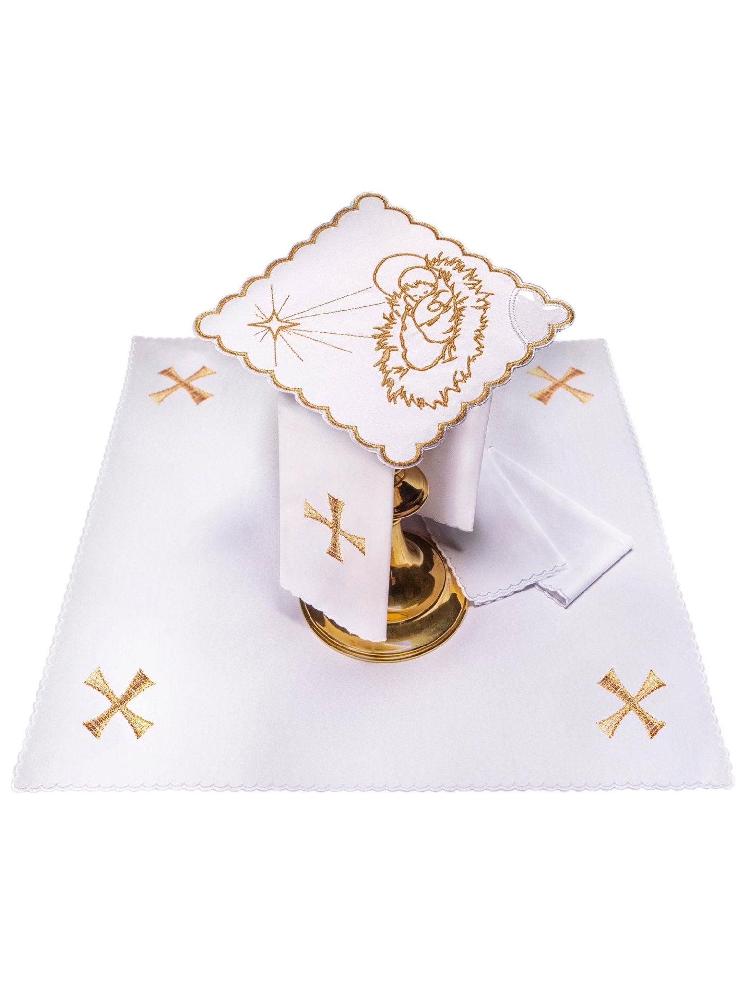 Linge d'autel brodé pour Noël KK/124 - CHASUBLES.FR