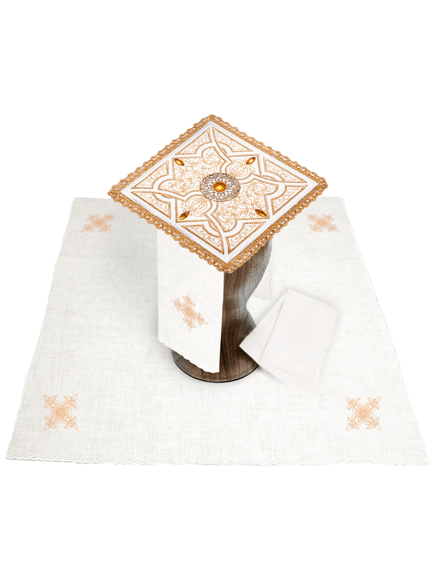 Linge d'autel brodé richement décoré LE/5002 - CHASUBLES.FR