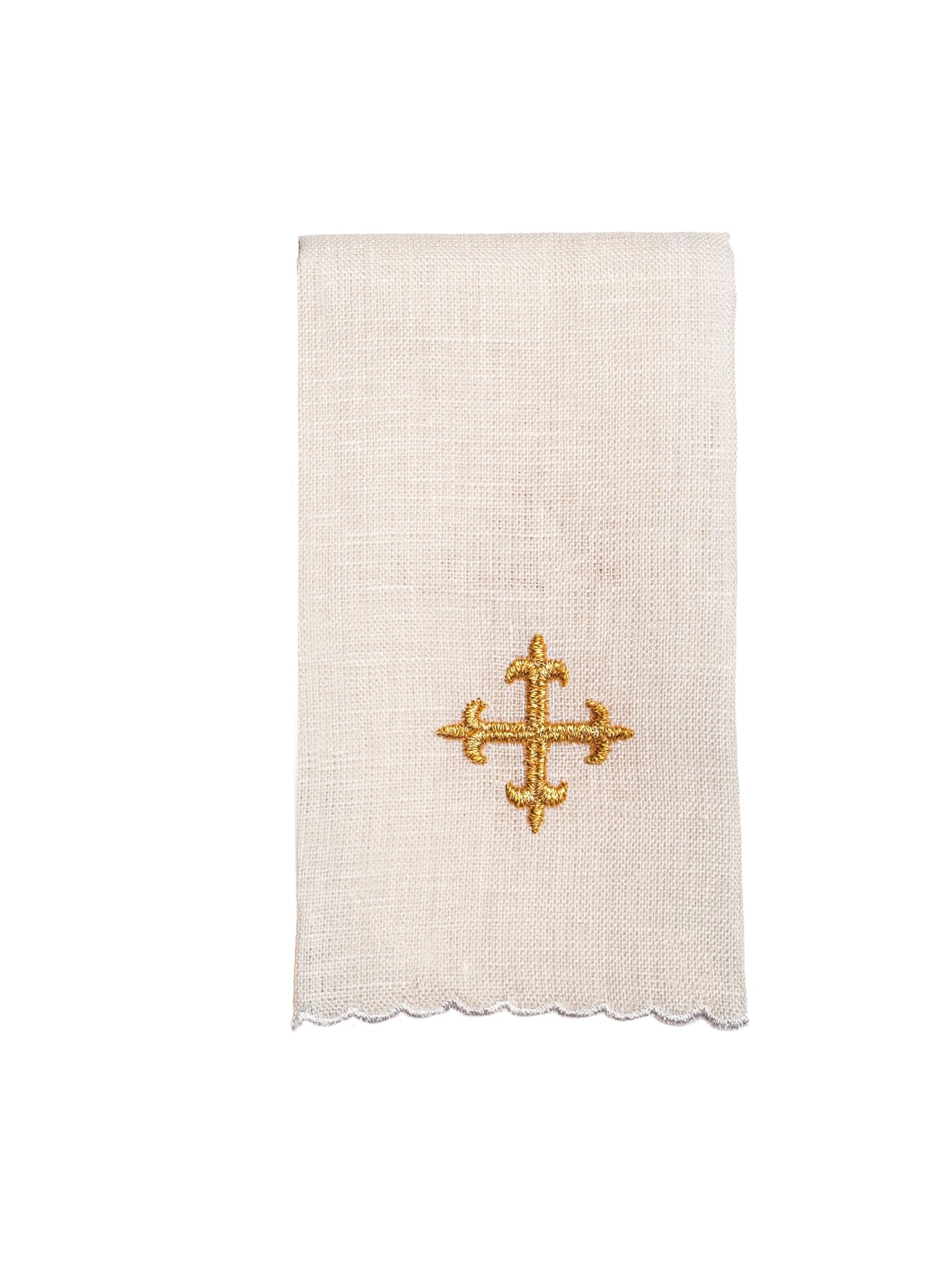 Linge d'autel brodée en lin KKL/167 - CHASUBLES.FR