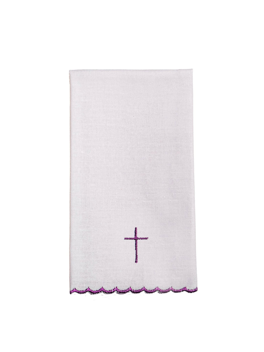 Linge d'autel de l'Avent brodé en lin KK/169 - CHASUBLES.FR