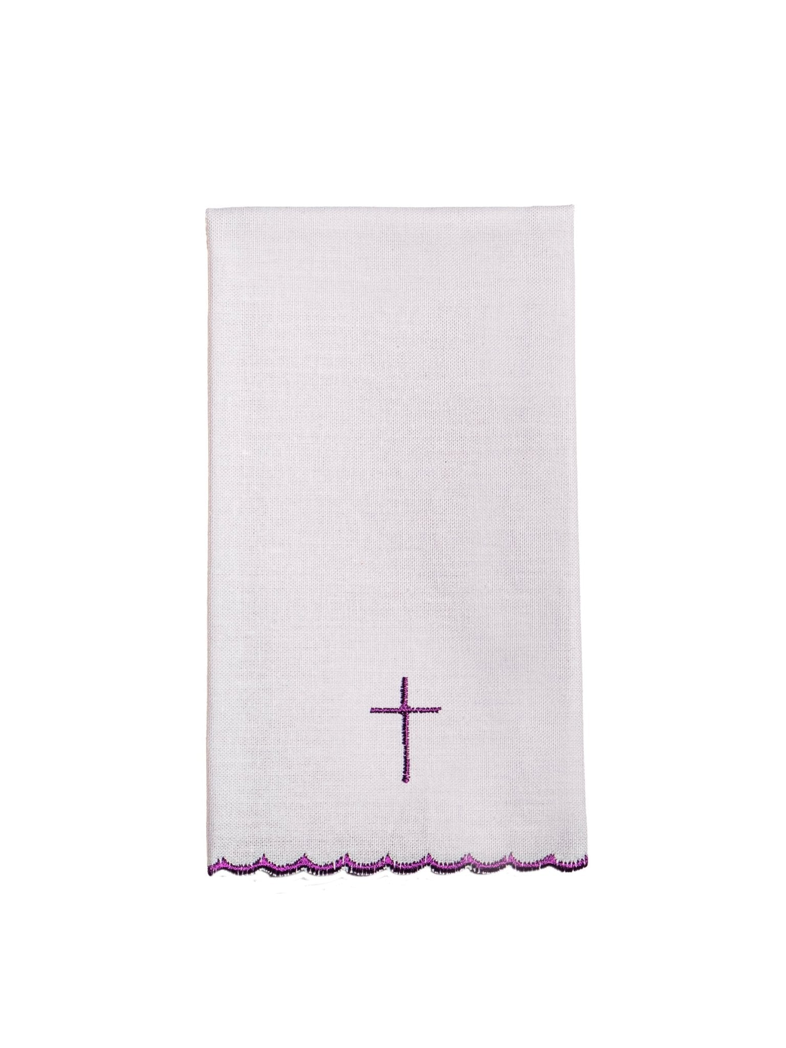 Linge d'autel de l'Avent brodé en lin KK/169 - CHASUBLES.FR