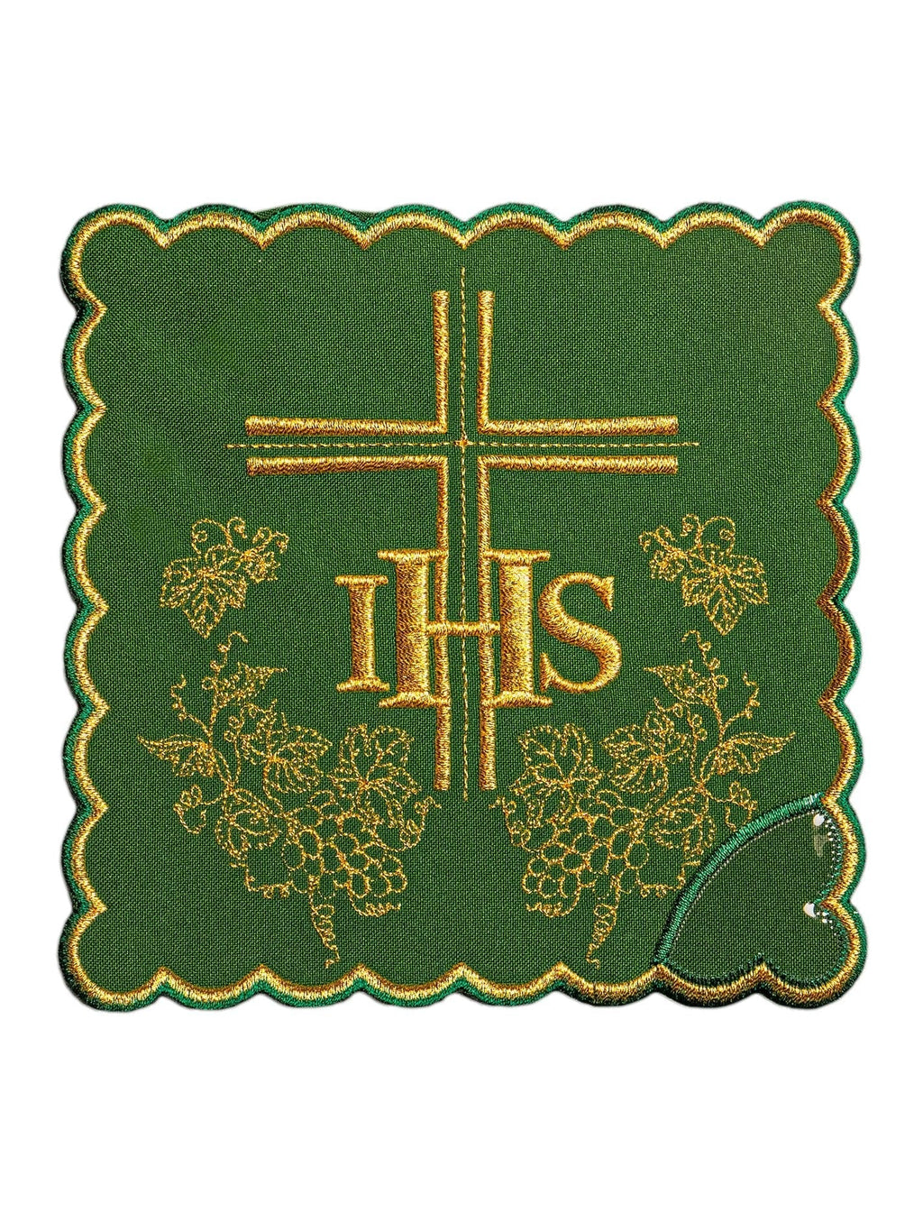 Linge d'autel vert KK/156/01 - CHASUBLES.FR