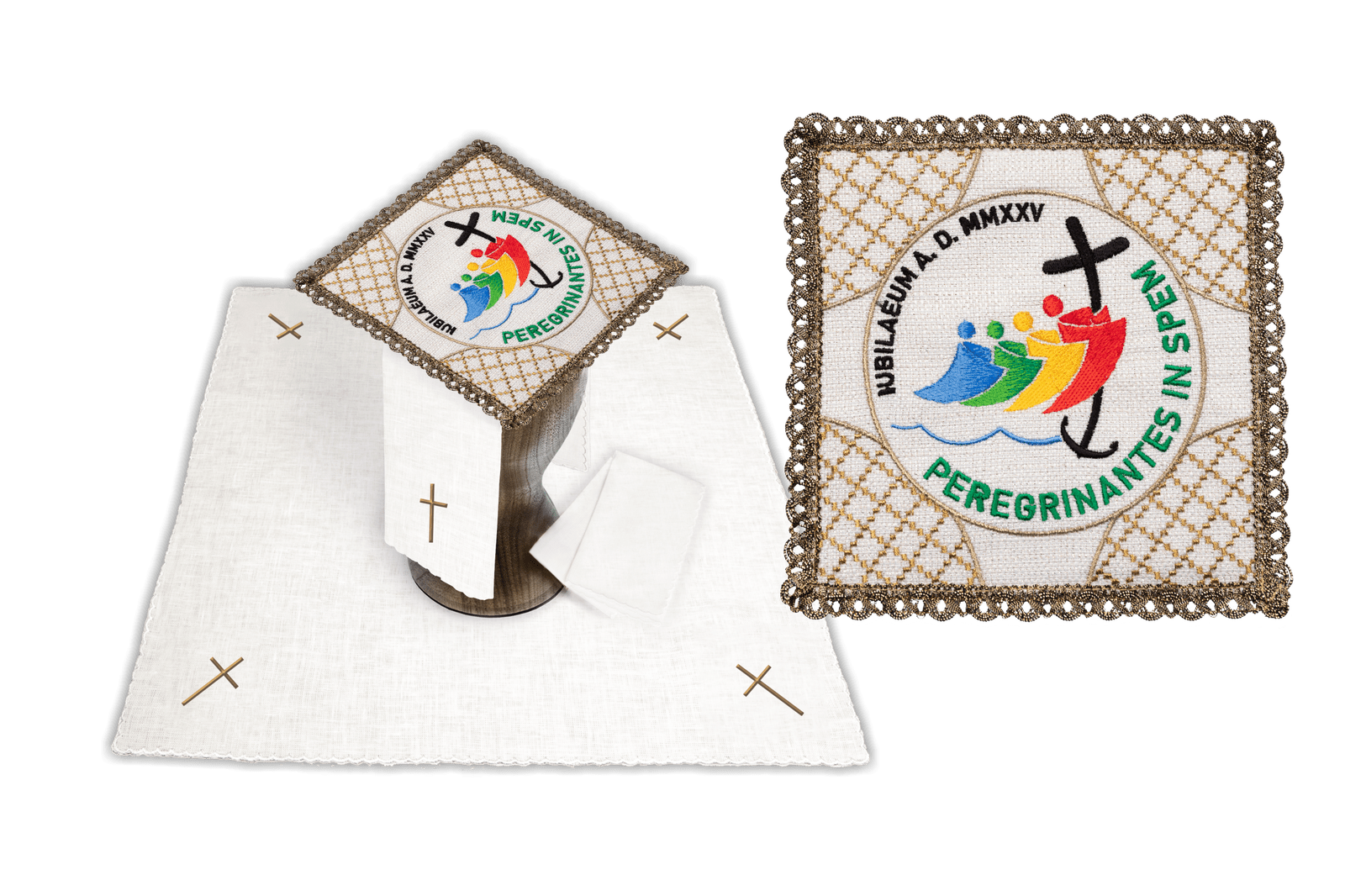 Linge de Calice avec le logo JUBILÉ ROME 2025 JR/015/C2 - CHASUBLES.FR