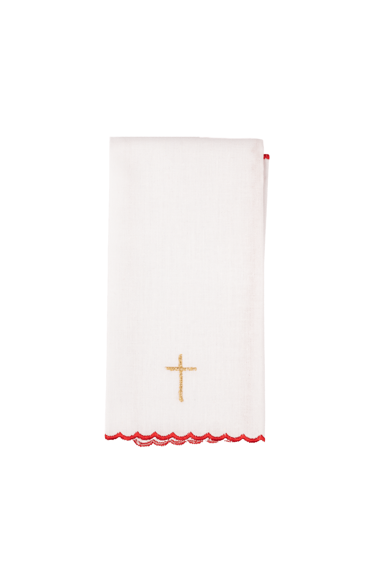 Linges d’autel brodés avec motif de croix rouge KDT/5028/02 CZERWONY - CHASUBLES.FR