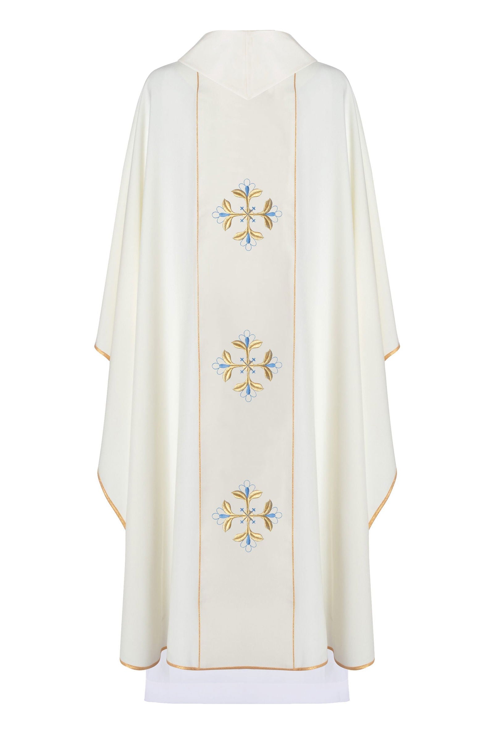 Chasuble liturgique mariale avec ceinture