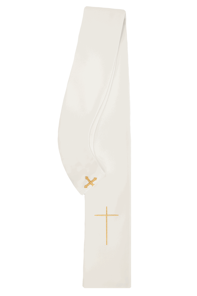 Chasuble liturgique mariale avec ceinture