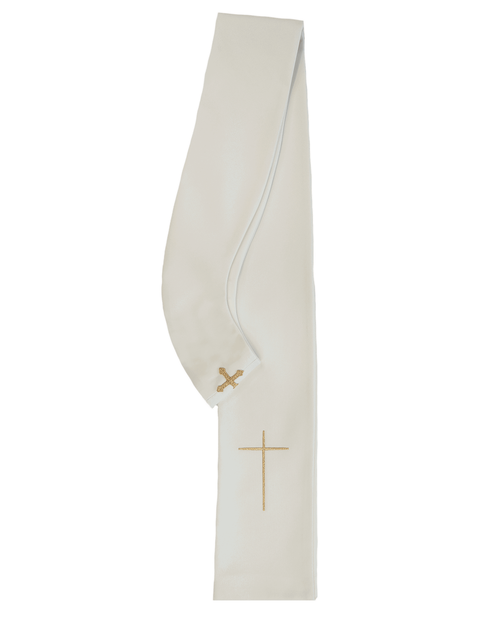 Chasuble élégante en écru avec l'image de Jésus le Bon Pasteur