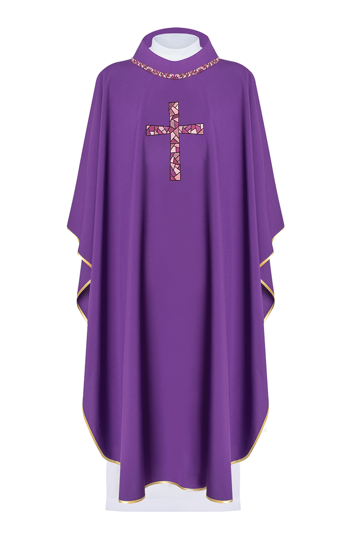 Chasuble avec croix Violet