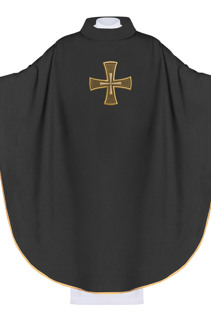 Chasuble brodée IHS Noir