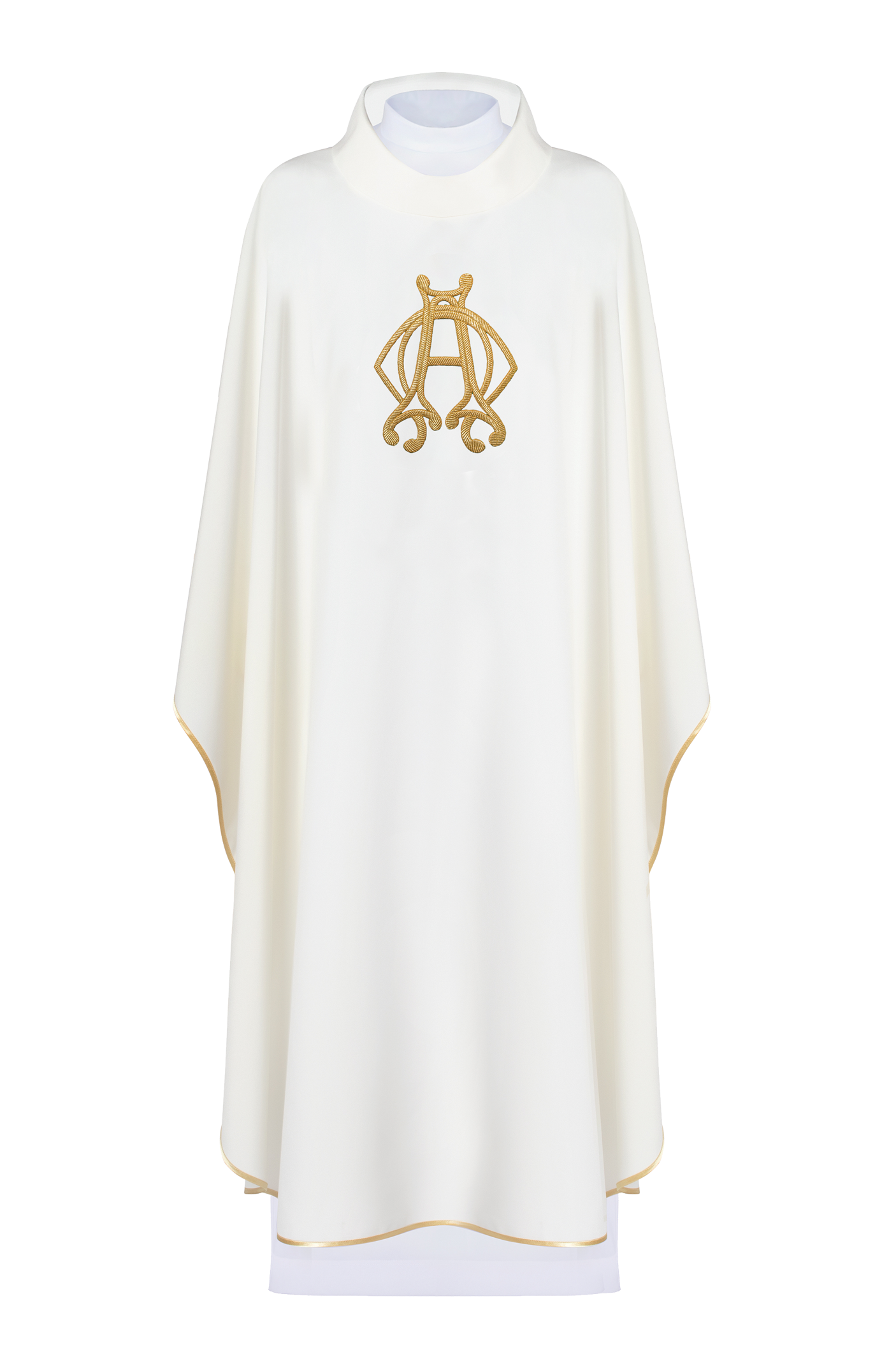 Chasuble écrue à croix brodée