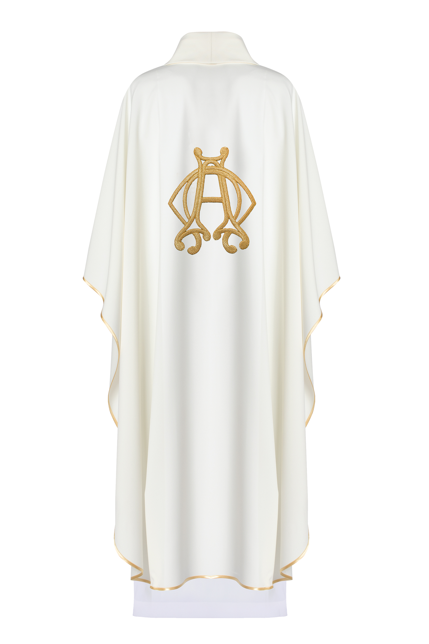 Chasuble écrue à croix brodée