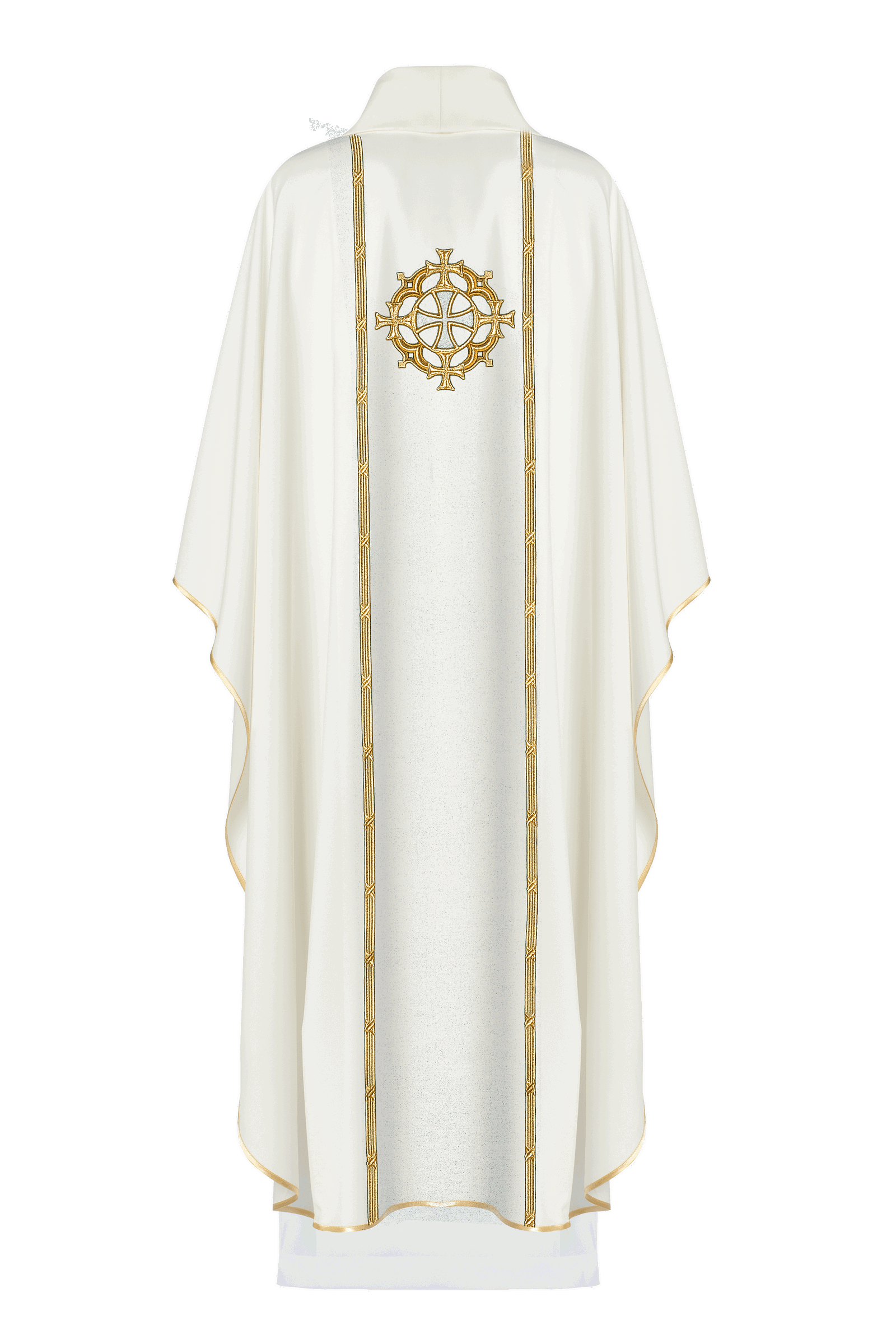 Chasuble écrue à croix brodée