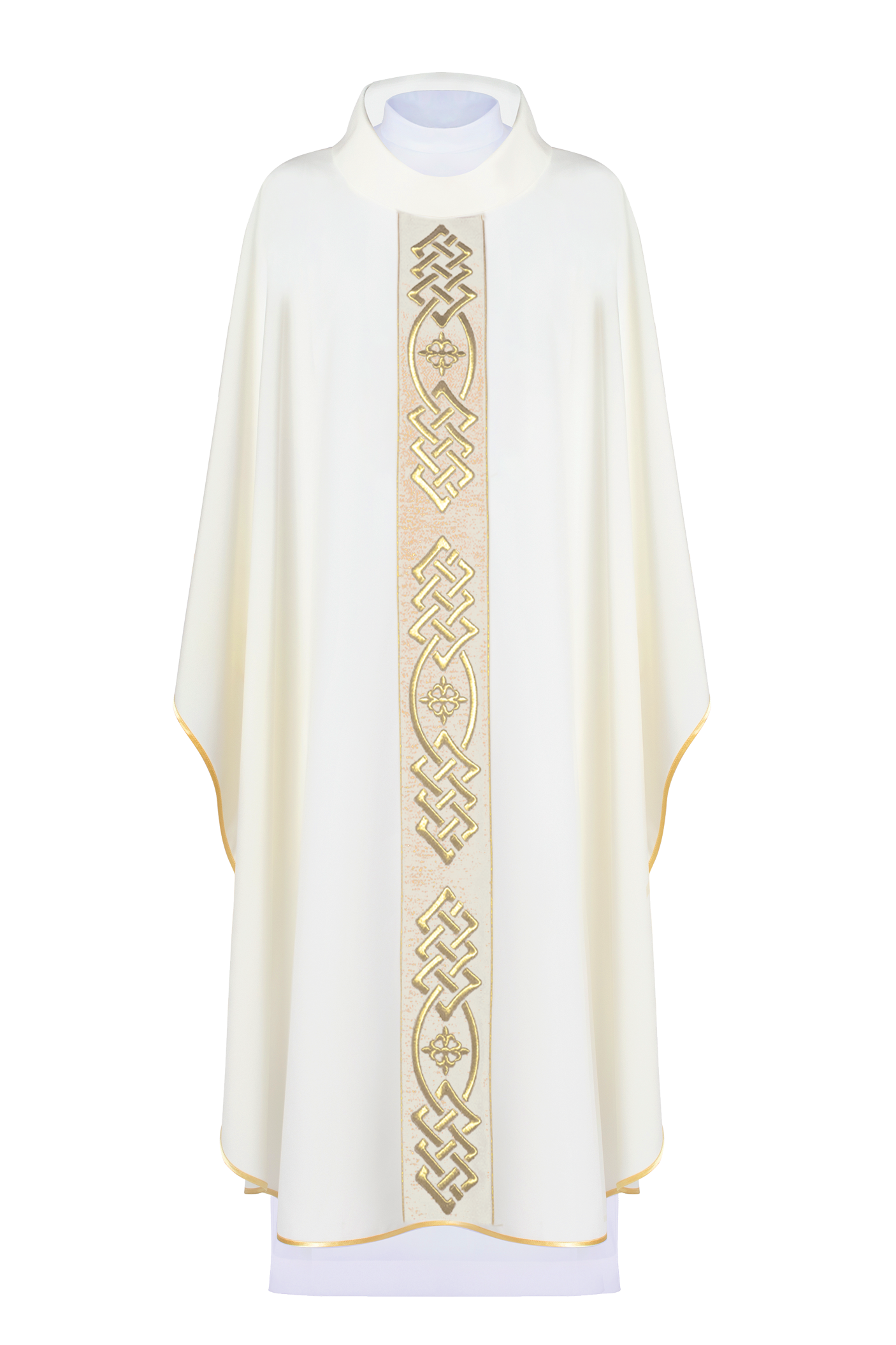 Chasuble écrue à croix brodée