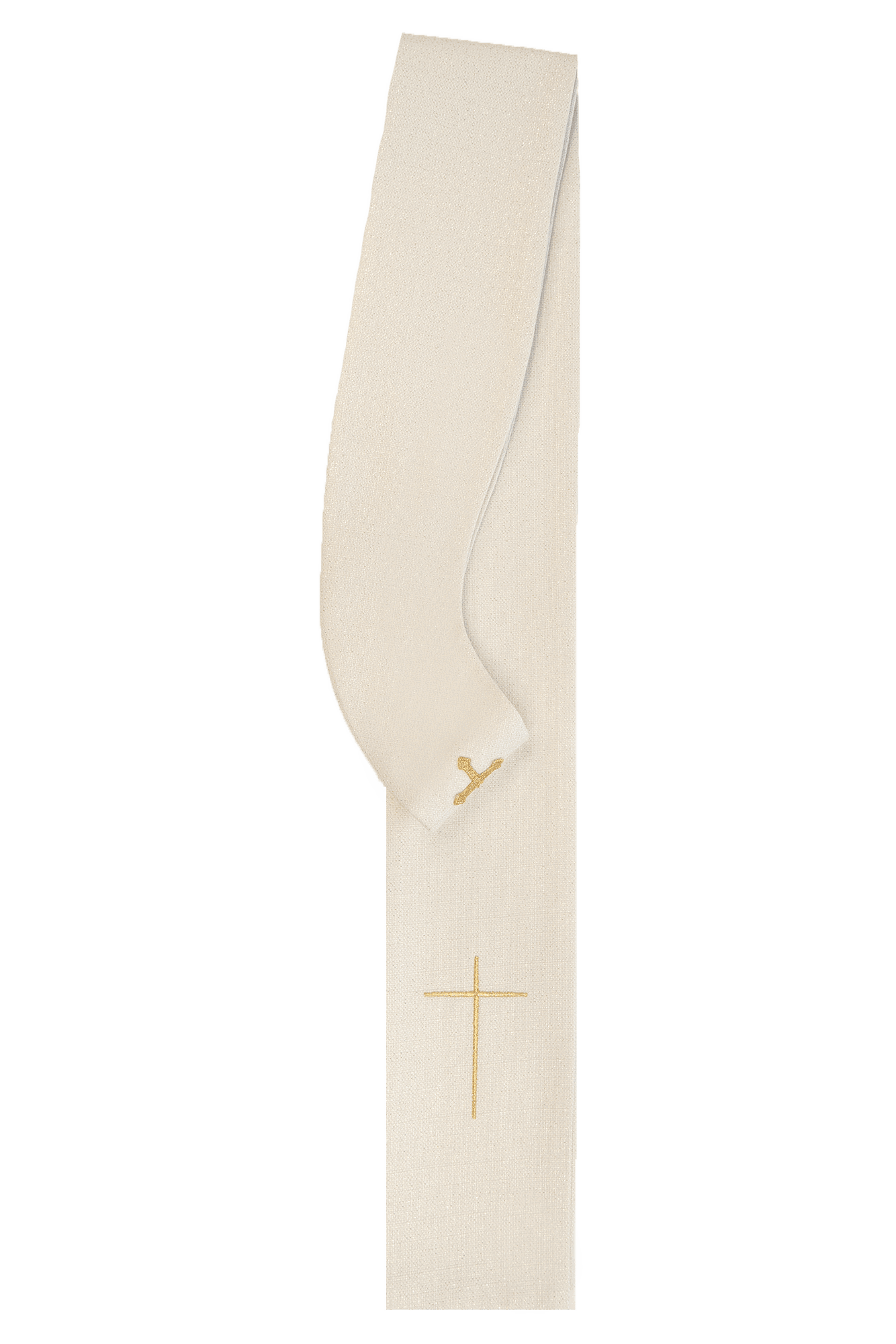 Chasuble écrue à croix brodée