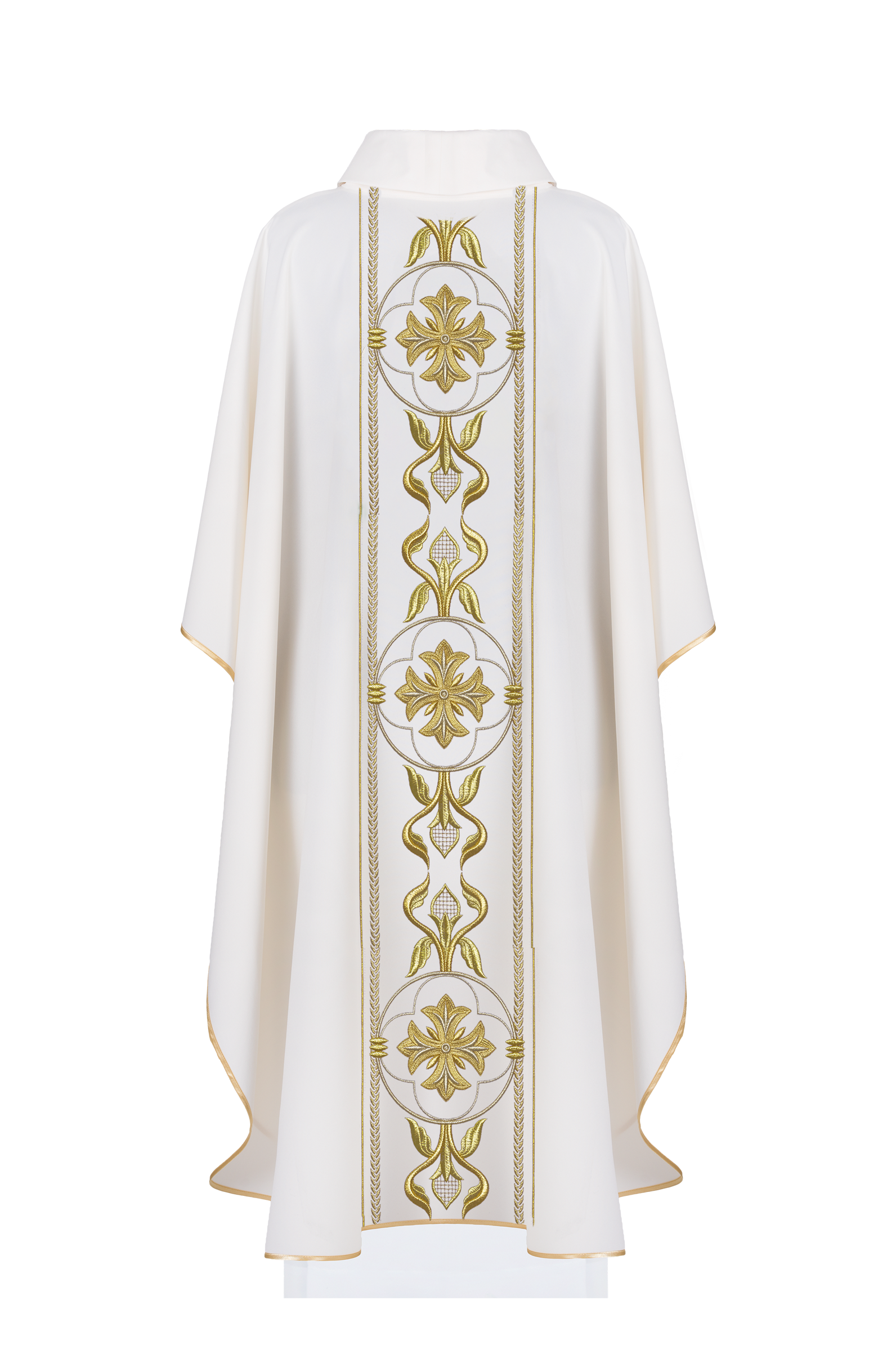 Chasuble écrue à croix brodée