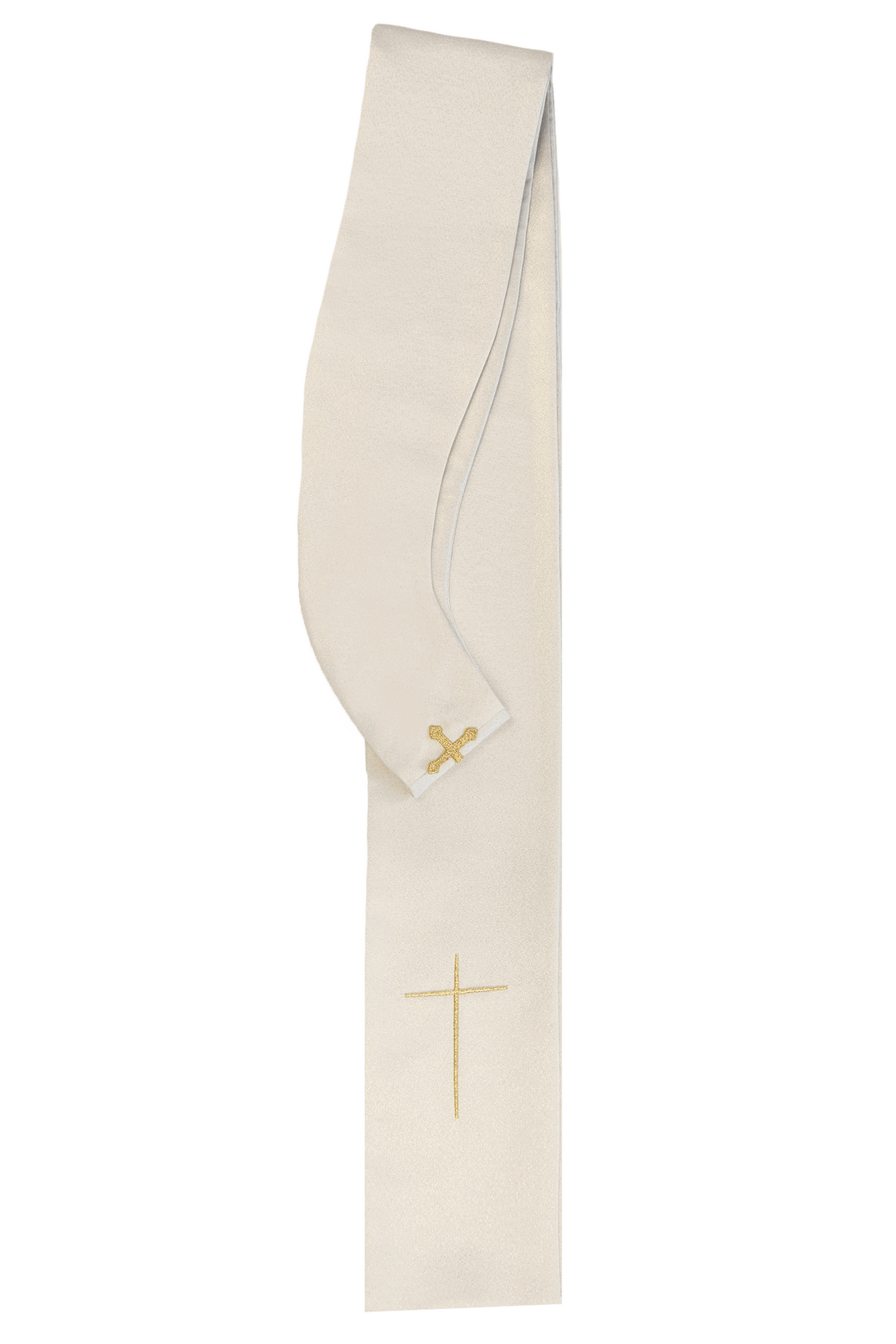 Chasuble écrue à croix brodée