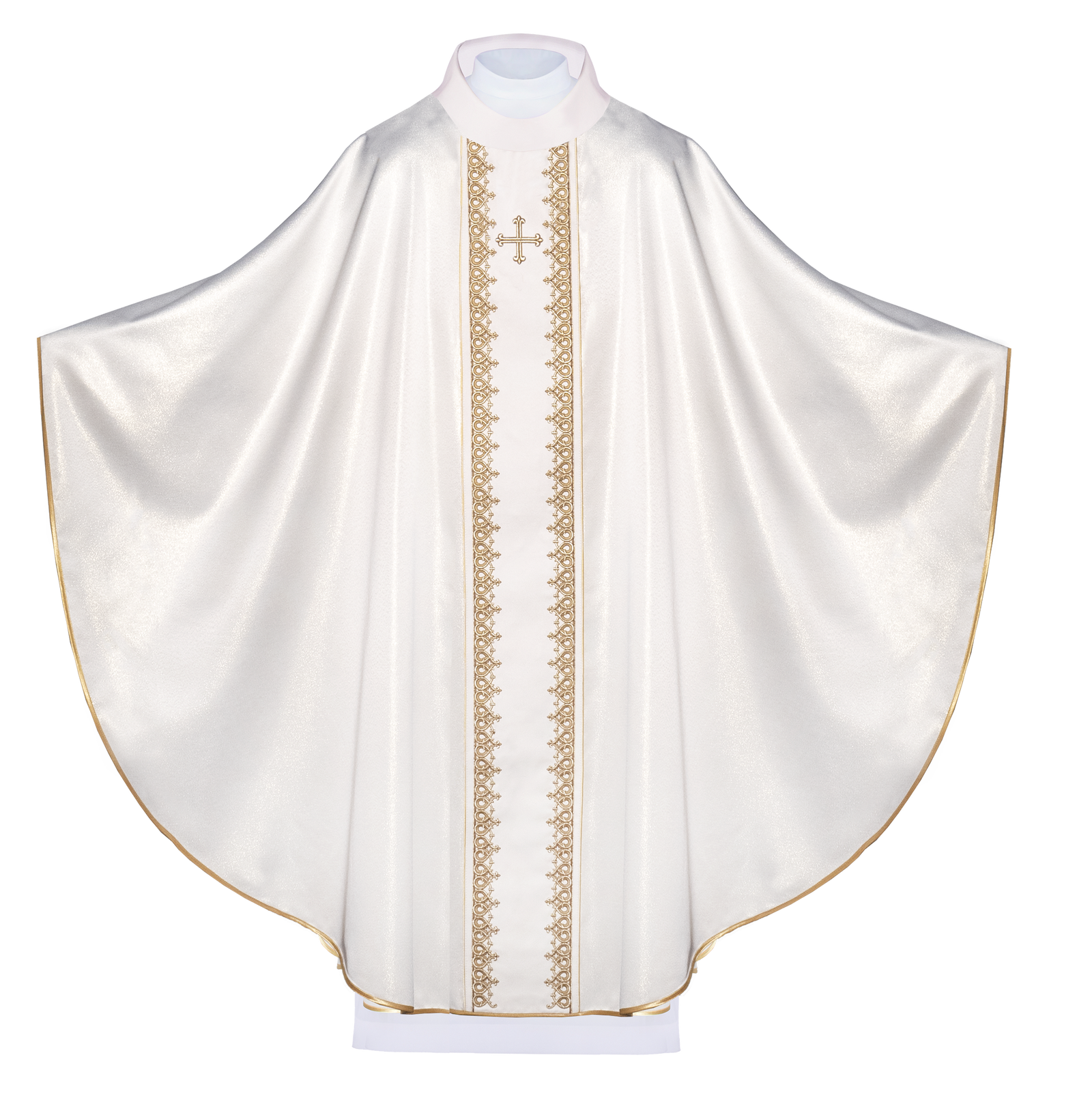 Chasuble écrue à croix brodée