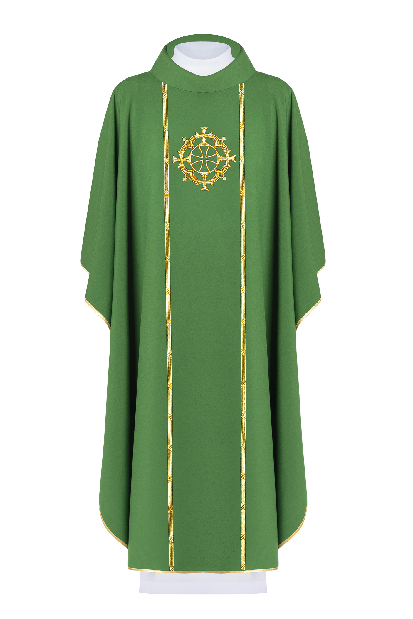 Chasuble brodée Croix verte