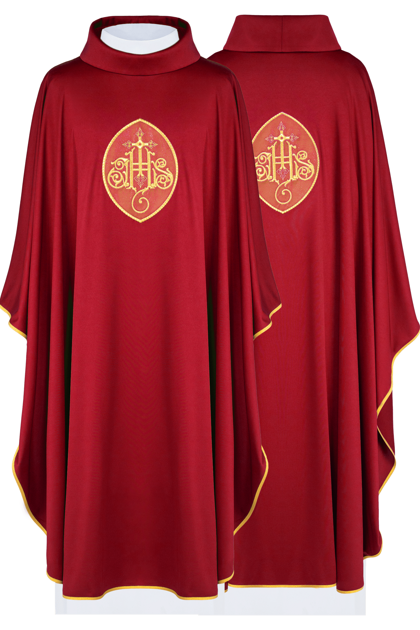 Rouge chasuble JHS en tissu léger SACROLITE