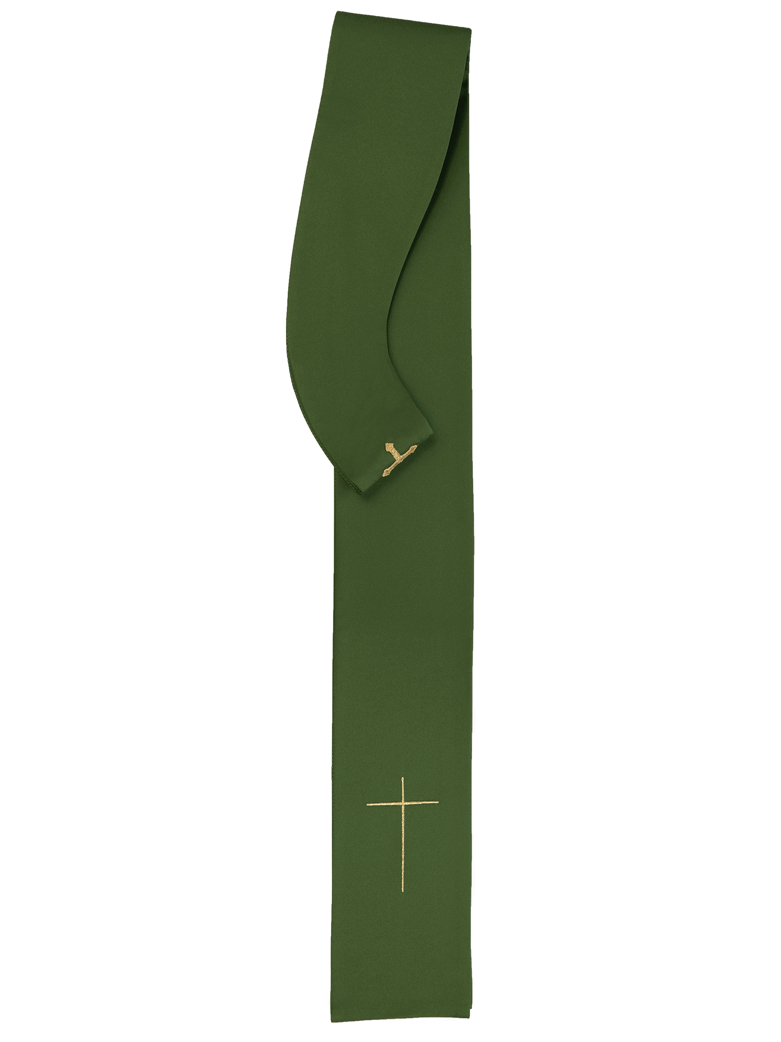 Chasuble brodé avec des croix de couleur verte