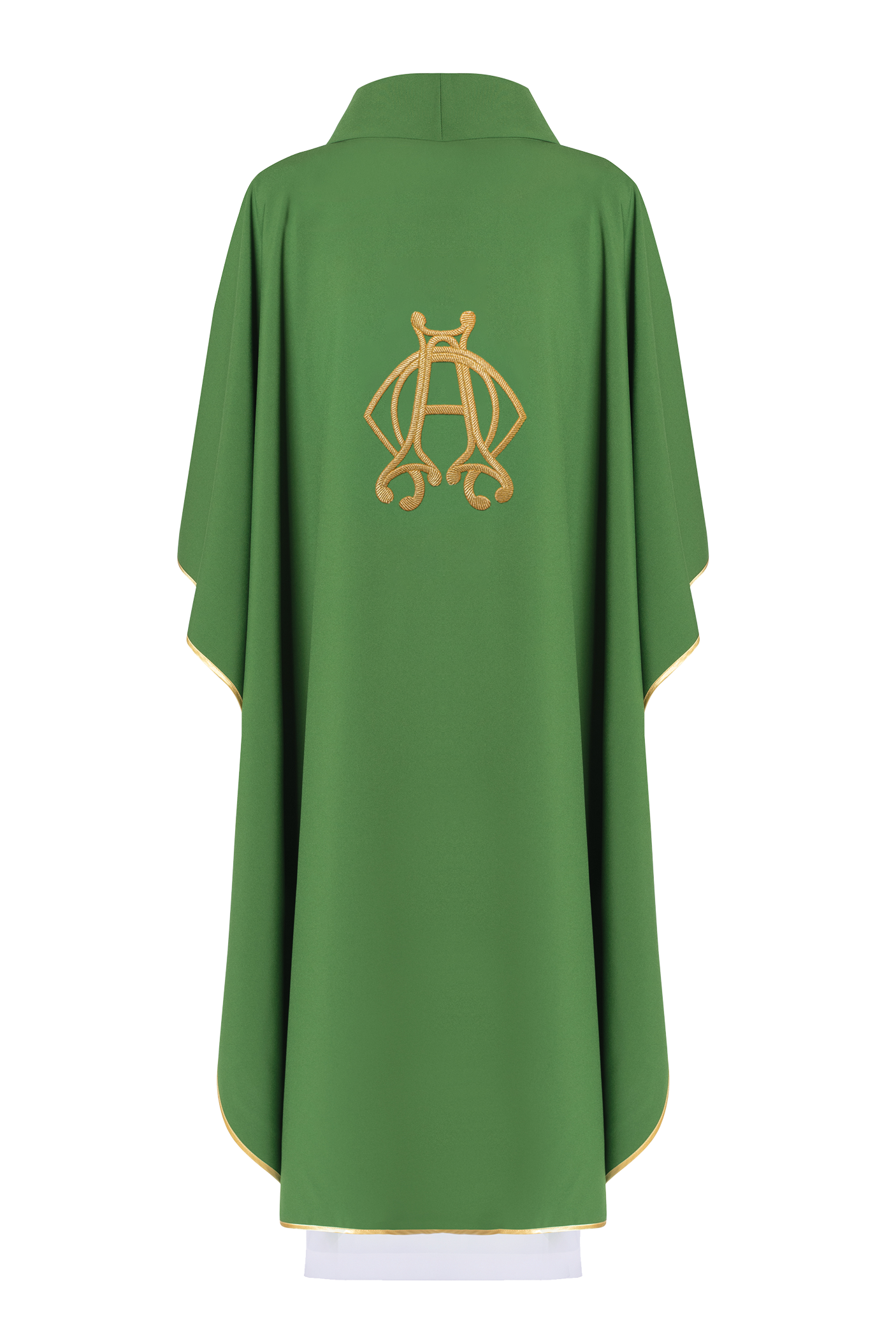 Chasuble brodée Croix verte