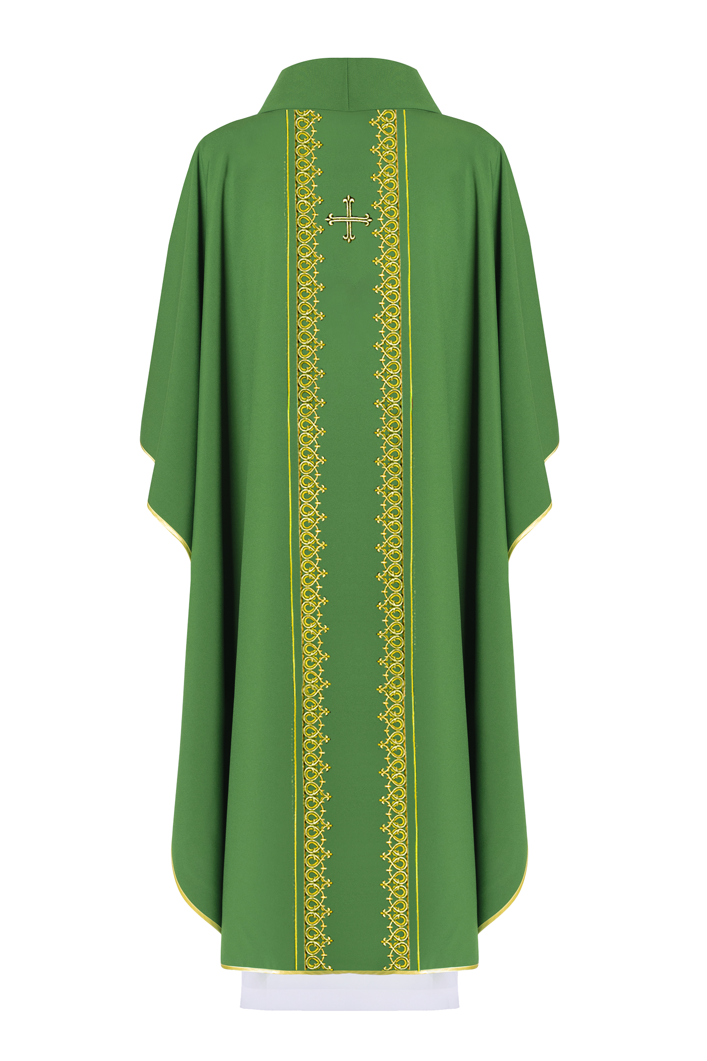 Chasuble brodée Croix verte