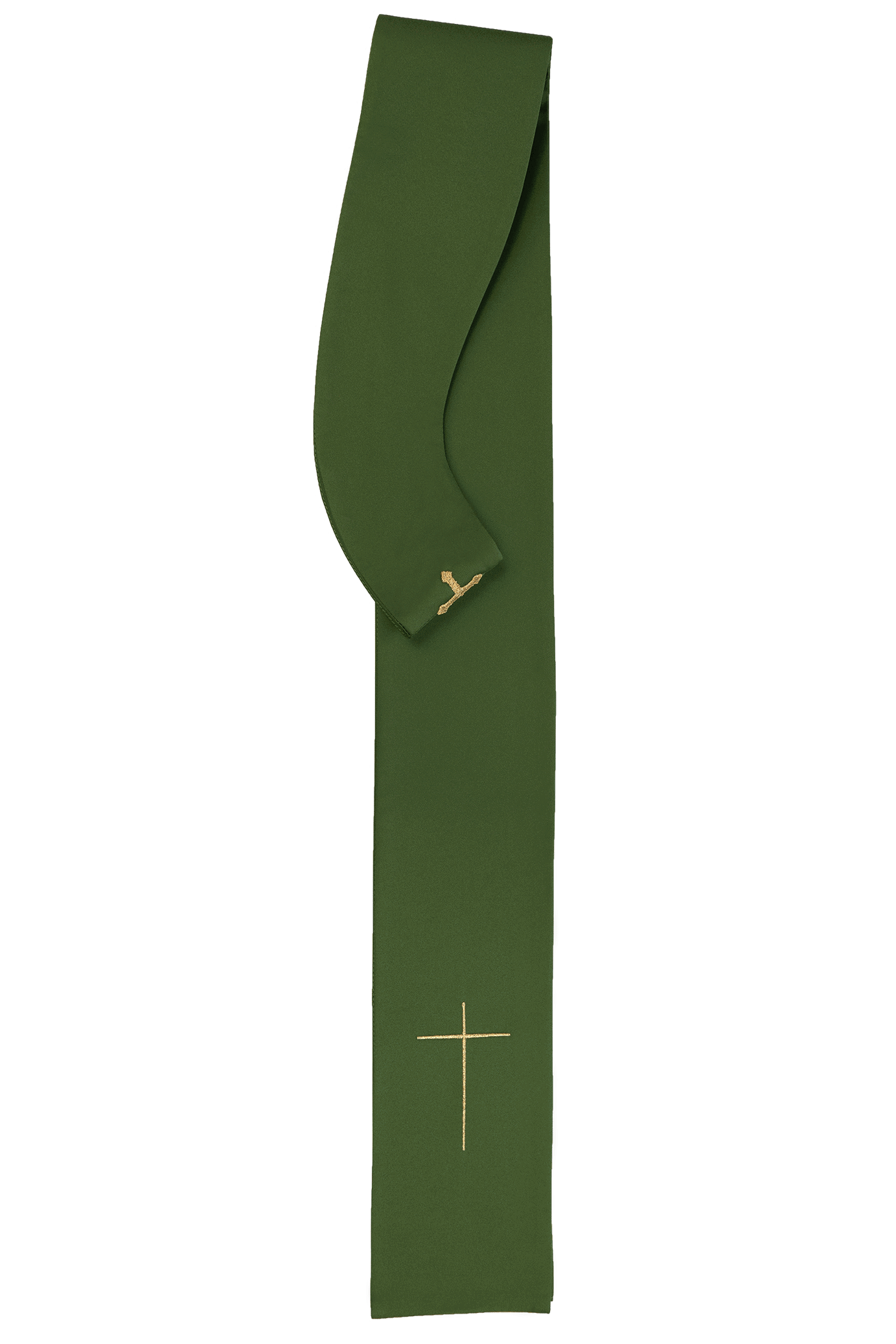 Chasuble vert avec croix en mosaïque