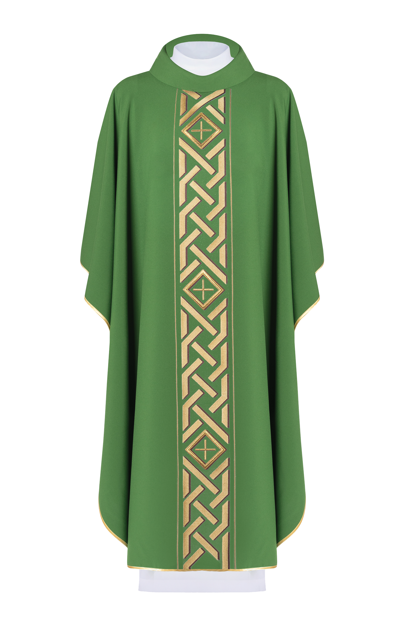 Chasuble brodée Croix verte