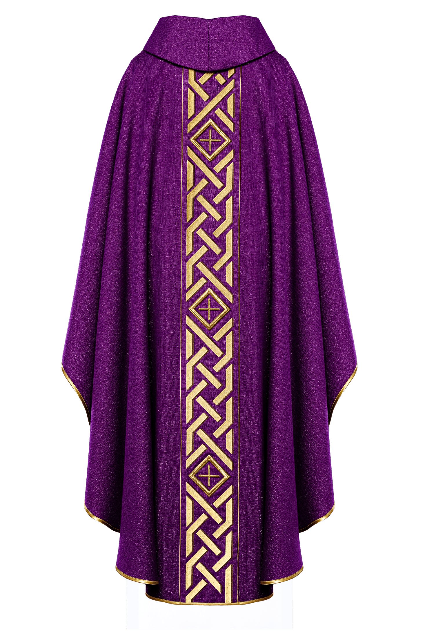 Chasuble brodée Croix violette